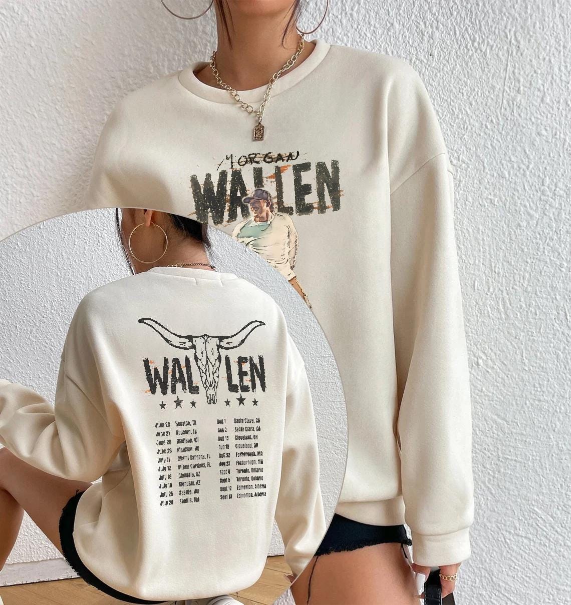 Morgan Wallen Two-Sided Vintage T-Shirt - If I'm The Problem 2025 Tour Concert Tee