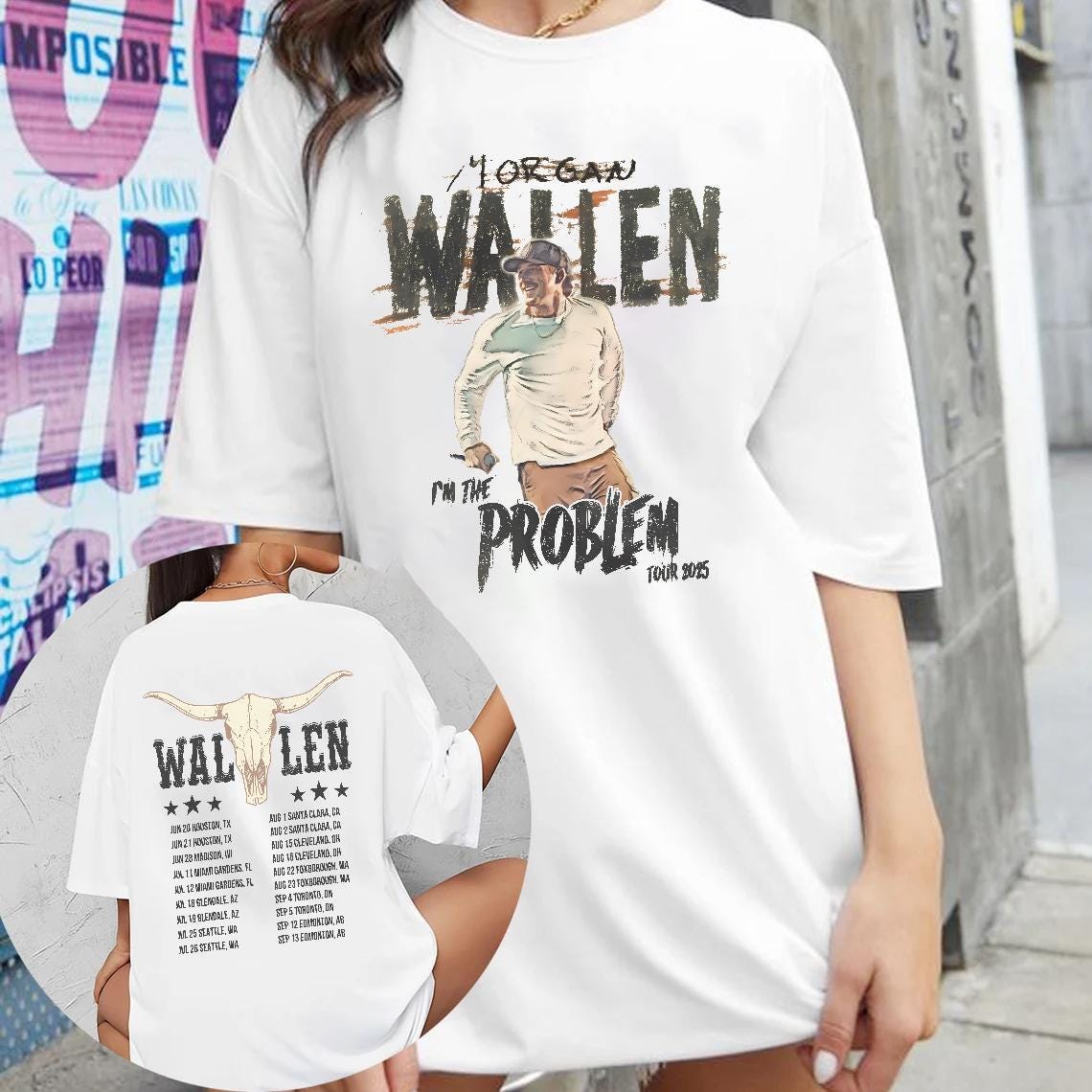 Morgan Wallen Vintage Tour T-Shirt – Two-Sided Country Music Tee