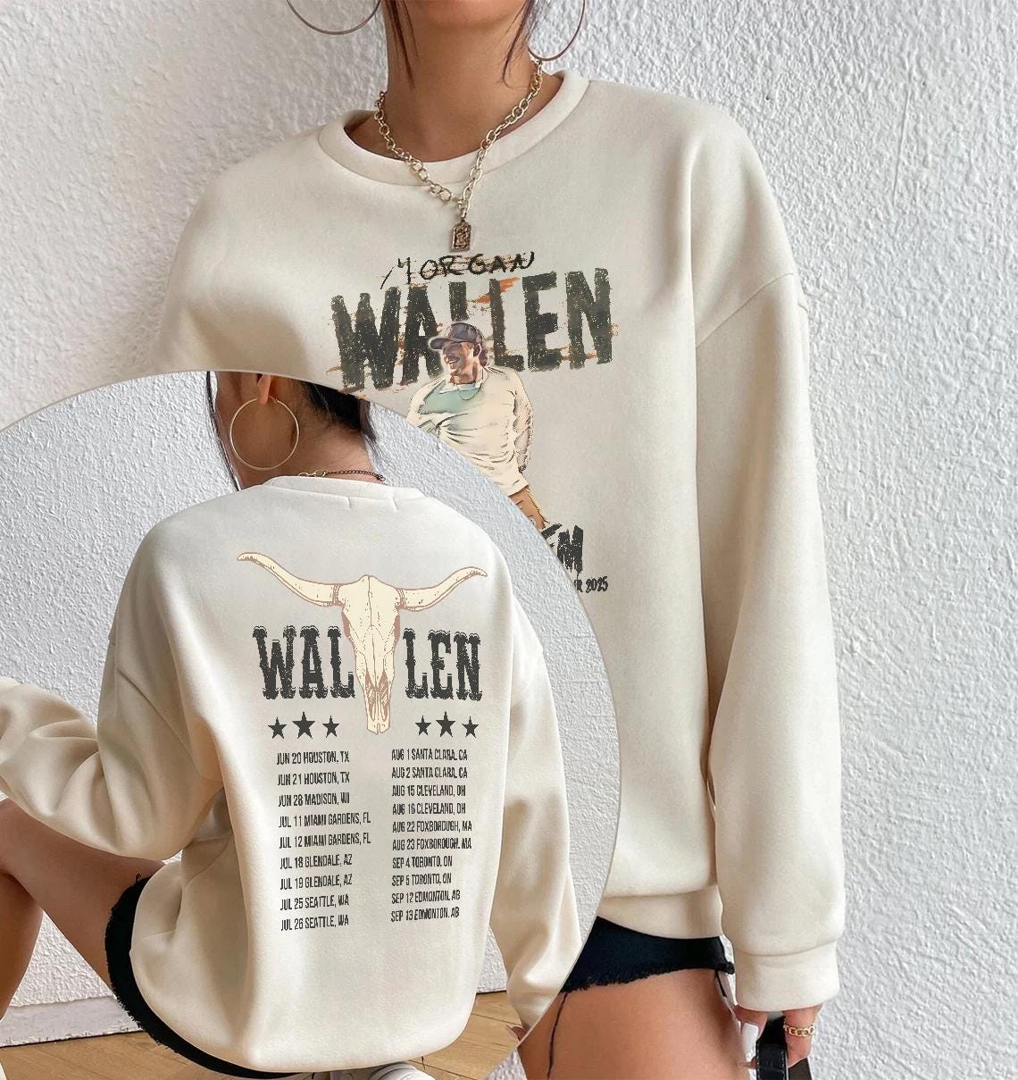 Morgan Wallen Vintage Tour T-Shirt – Two-Sided Country Music Tee