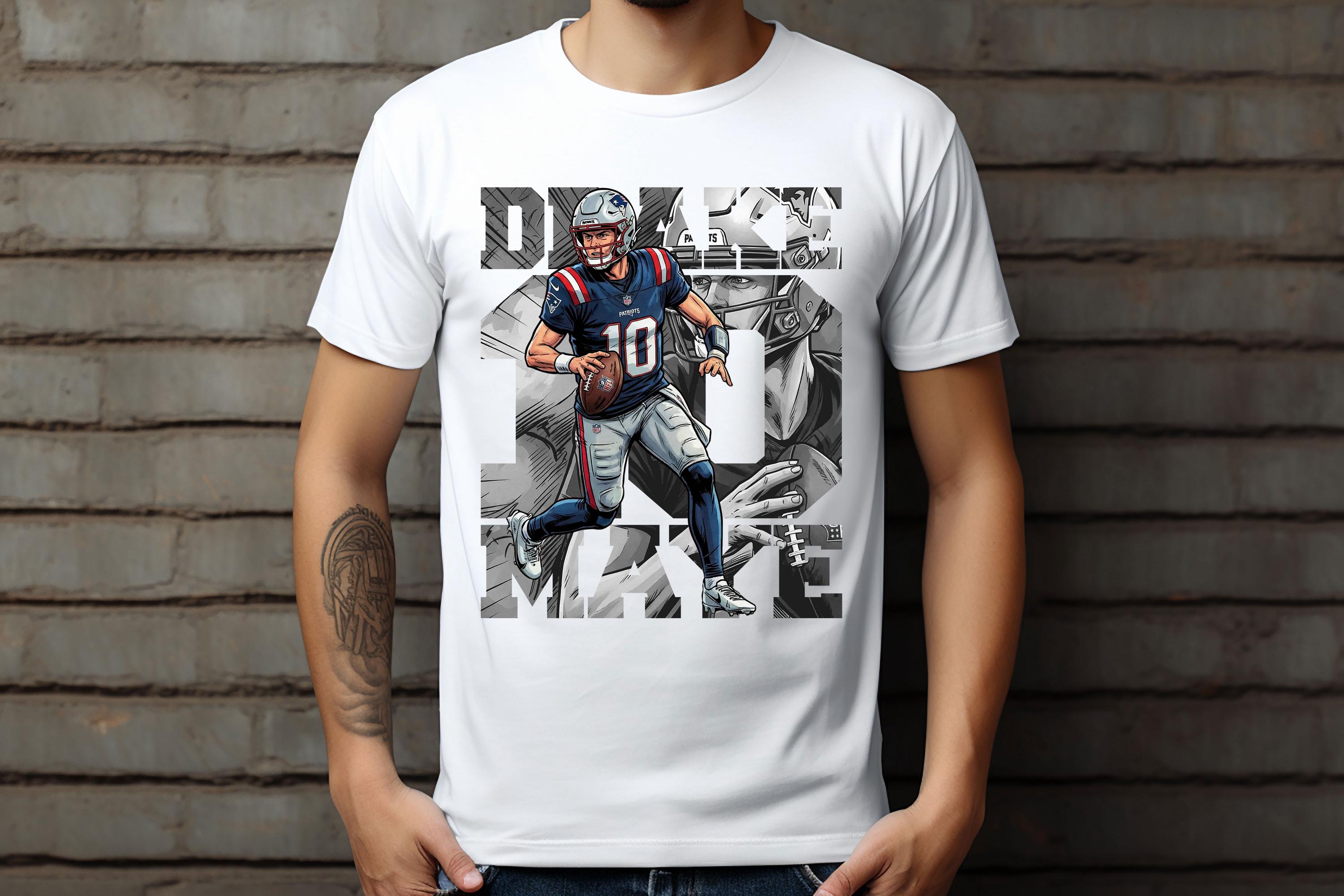 Comic Style Drake Football Graphic T-Shirt – Retro Sports Fan Unisex Tee