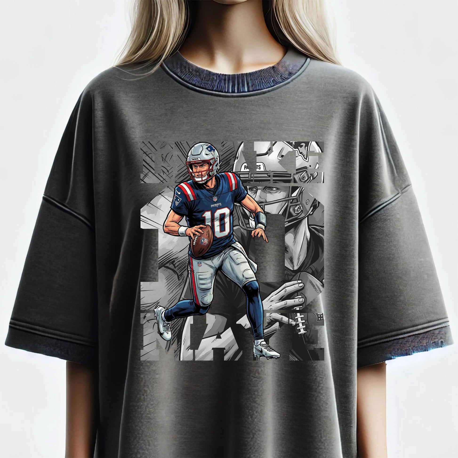 Comic Style Drake Football Graphic T-Shirt – Retro Sports Fan Unisex Tee