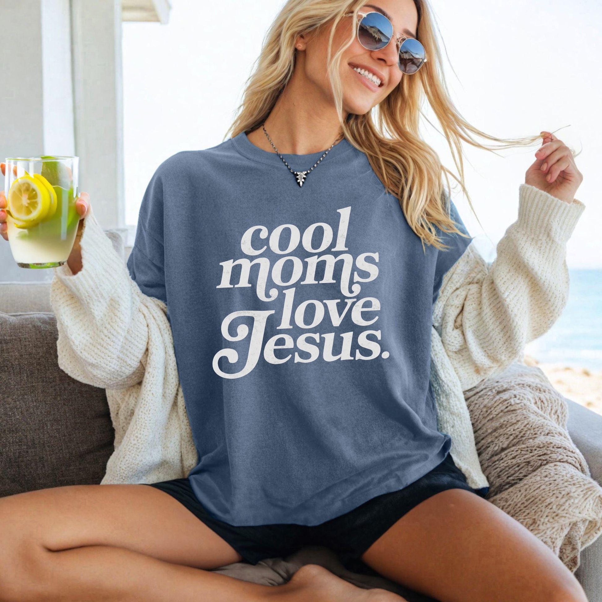 Cool Moms Club Graphic Sweatshirt - Faith Inspired Christian Mom Tee