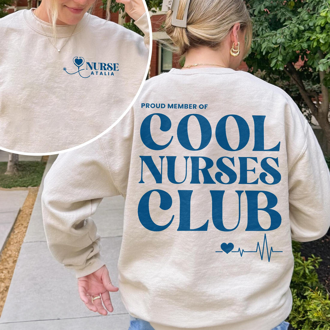 Cool Nurses Club Sweatshirt – Emergency Department Crewneck, Nurse Appreciation Gift