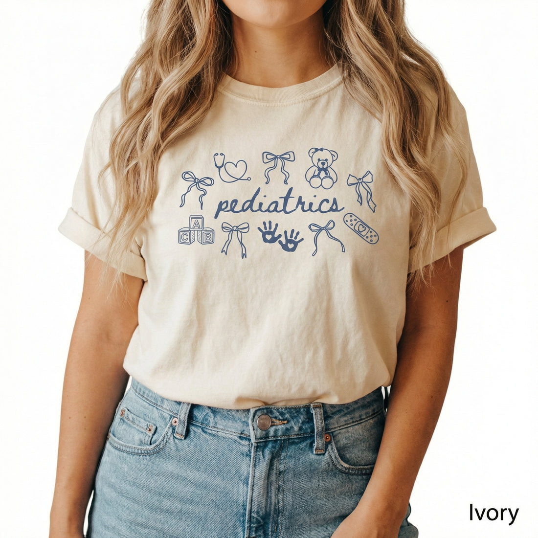 Coquette Bow Pediatric Nurse Shirt – Cute PEDS Nurse Graphic Tee