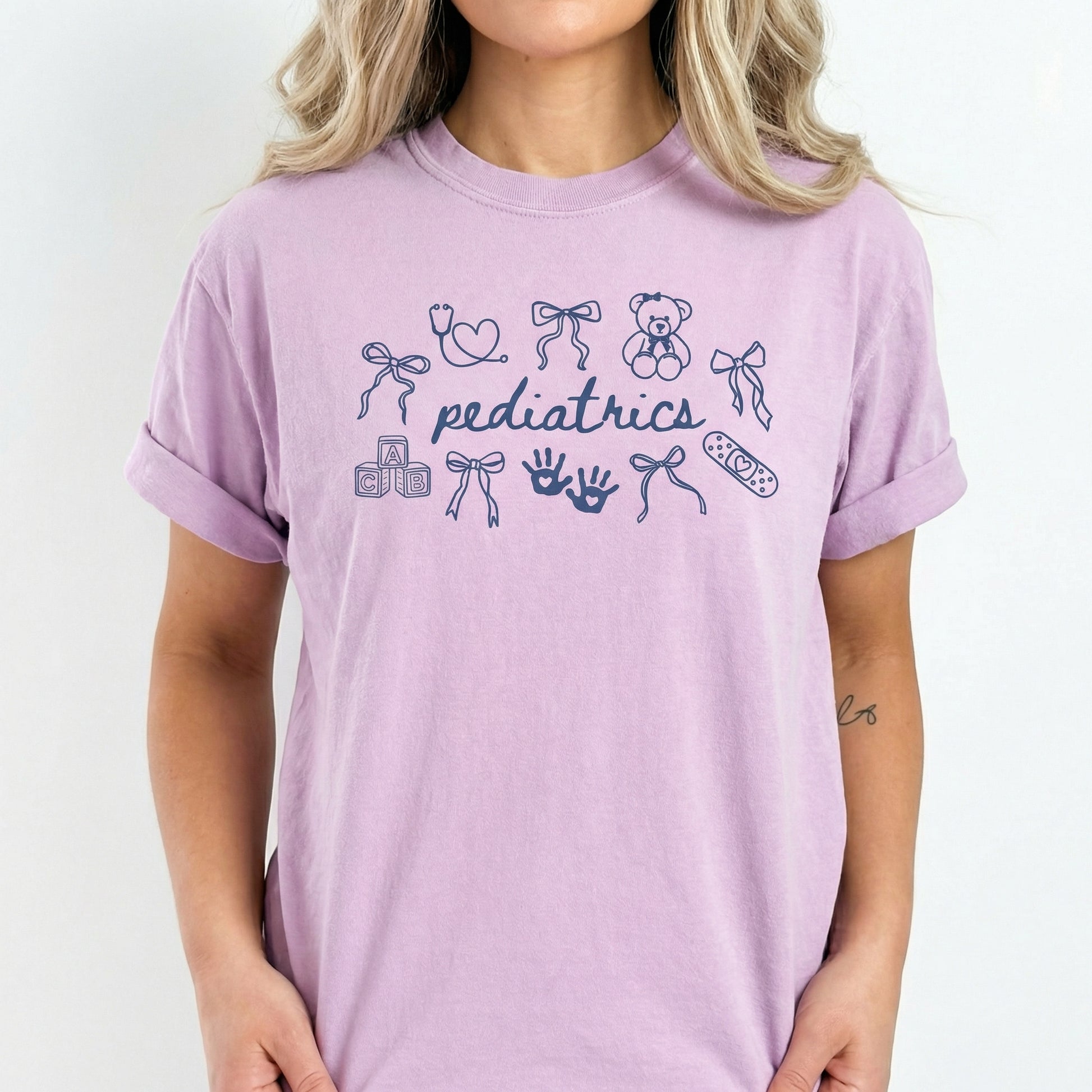 Coquette Bow Pediatric Nurse Shirt – Cute PEDS Nurse Graphic Tee