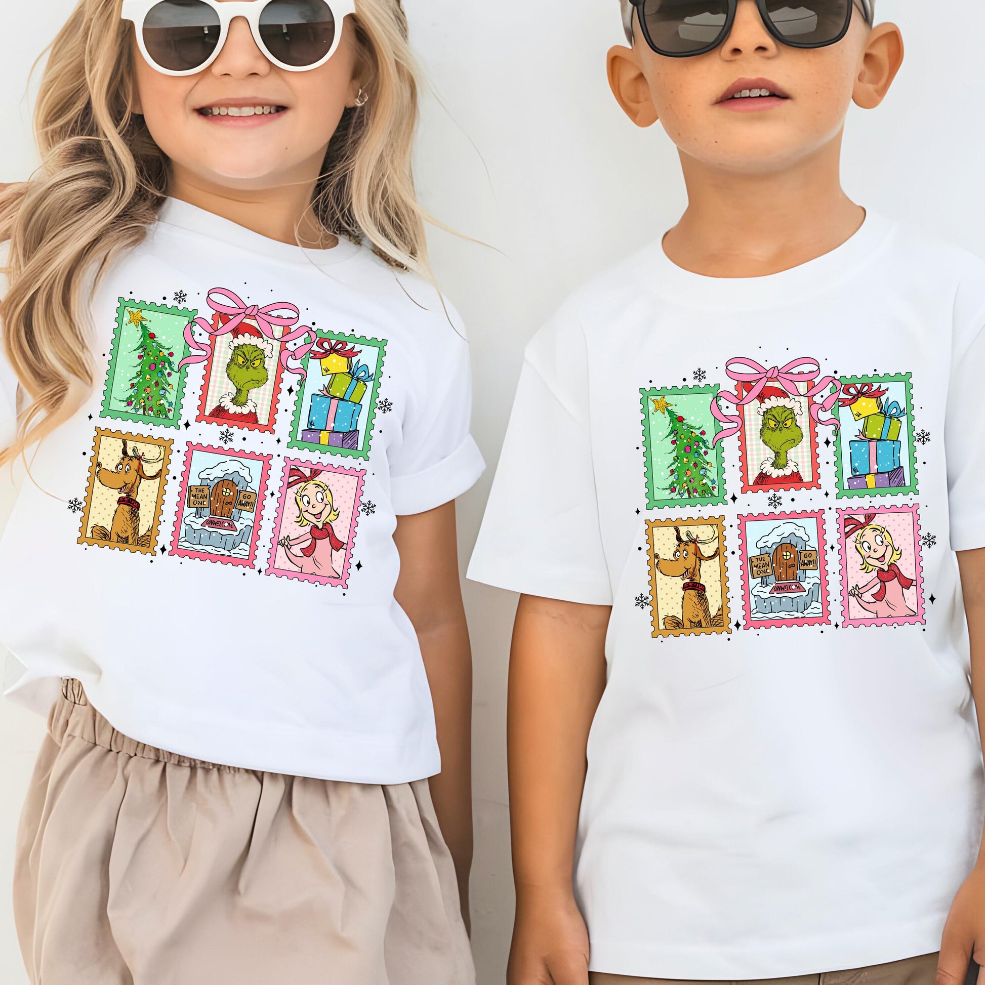 Grinch Christmas Stamp Sweatshirt – Coquette Grinchmas Movie Sweater