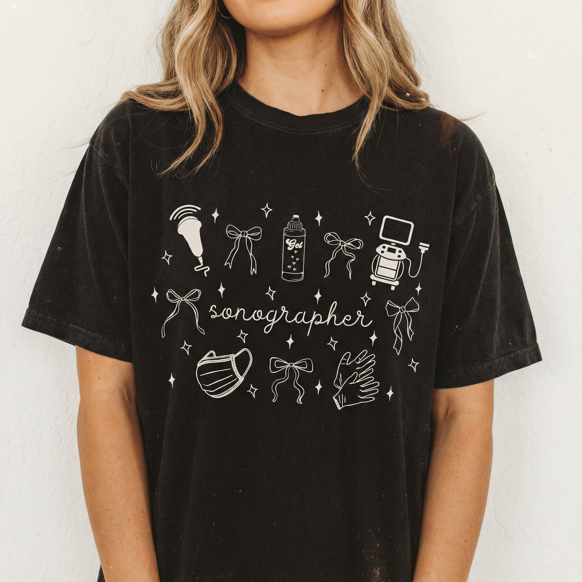 Coquette Sonographer Shirt – Cute Ultrasound Tech Graphic Tee