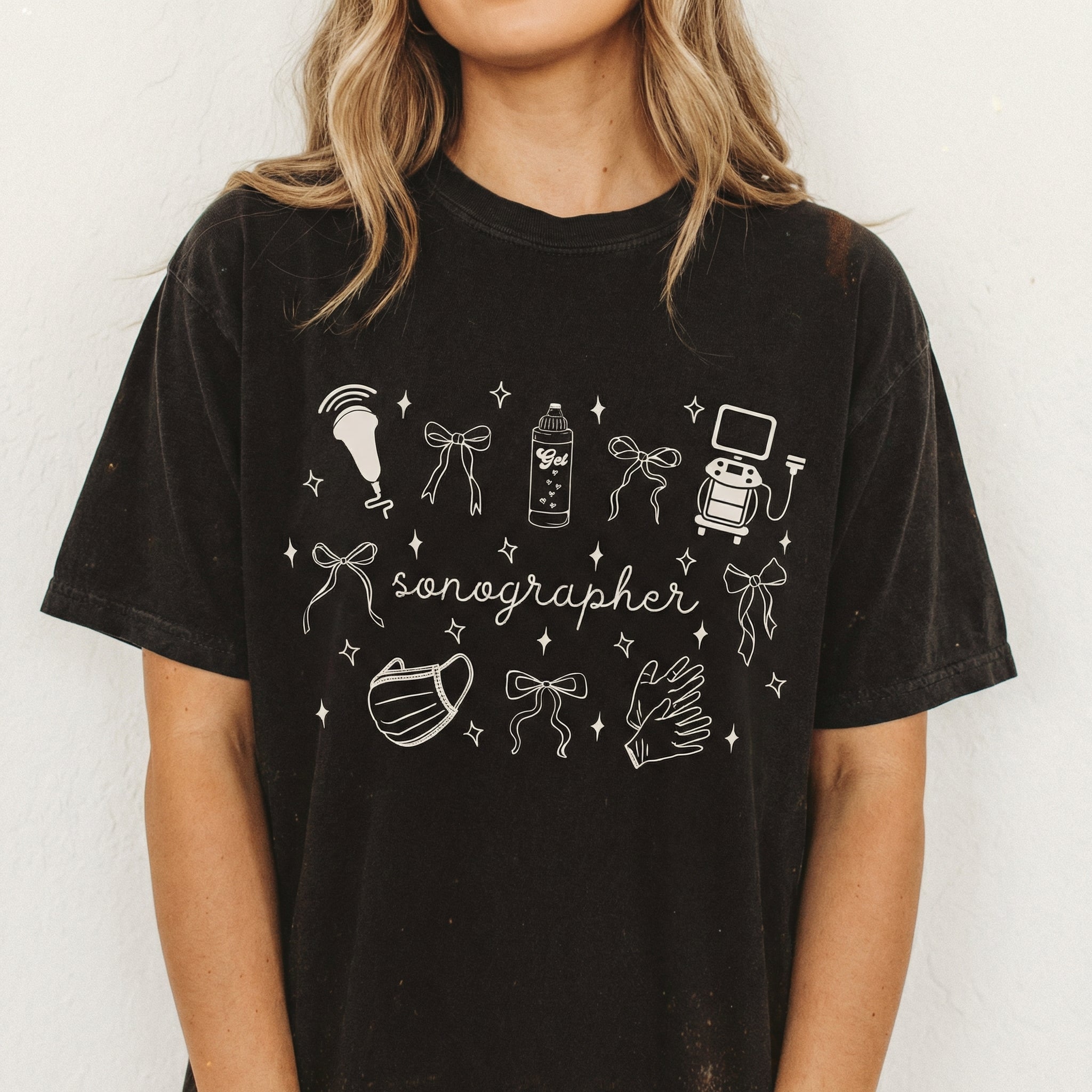 Coquette Sonographer Shirt – Cute Ultrasound Tech Graphic Tee