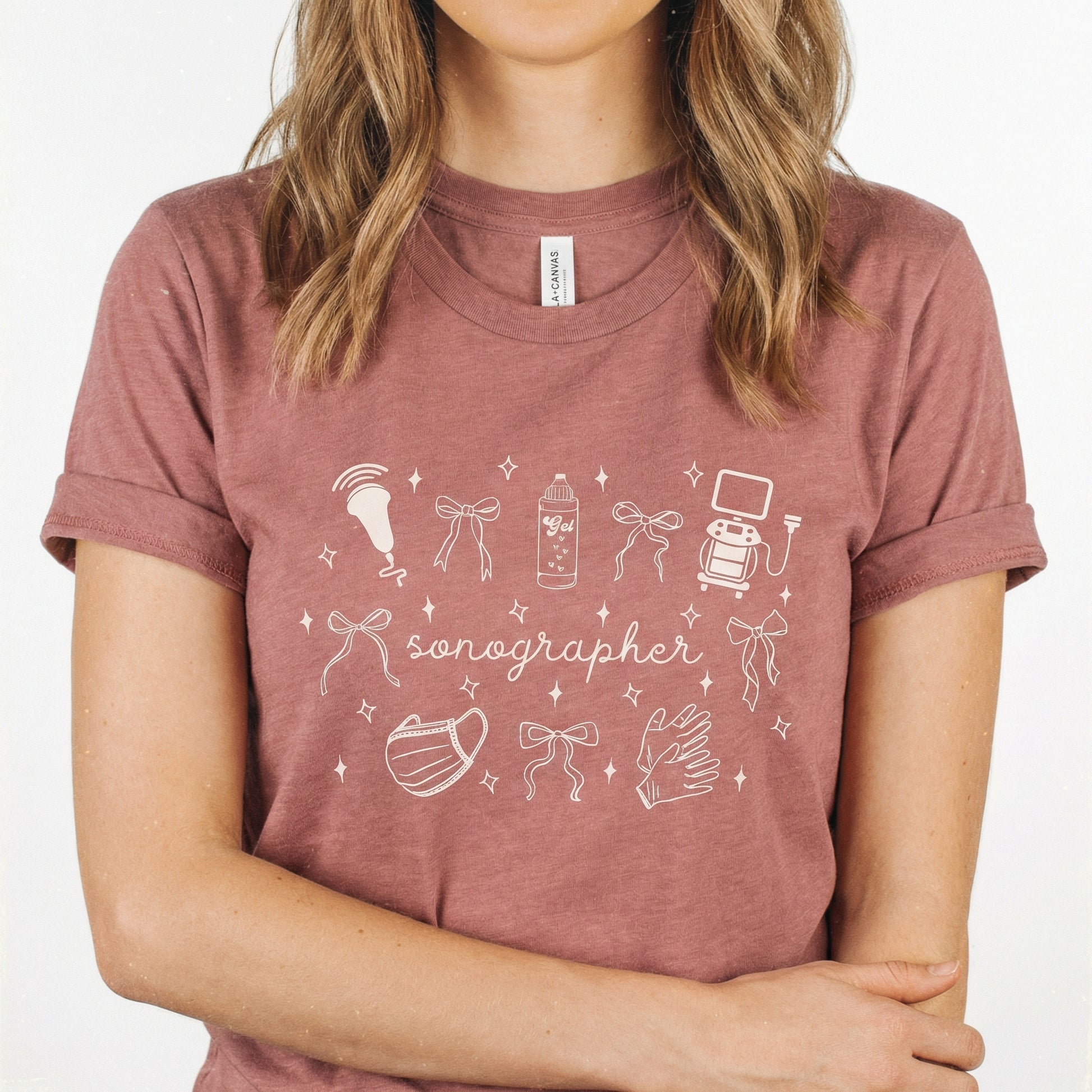 Coquette Sonographer Shirt – Cute Ultrasound Tech Graphic Tee