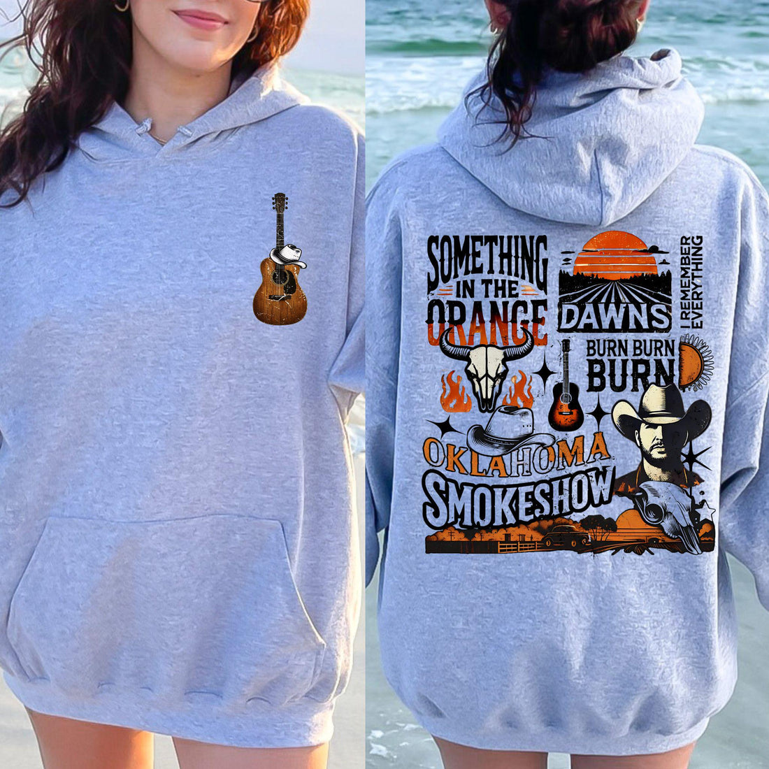 Trendy Country Music Hoodie – Music Lover Merch – Retro Concert Tour Graphic Hoodie