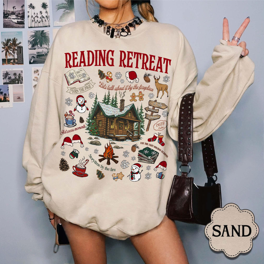 Cozy Reading Retreat Sweatshirt – Winter Bookish Christmas Reader Shirt