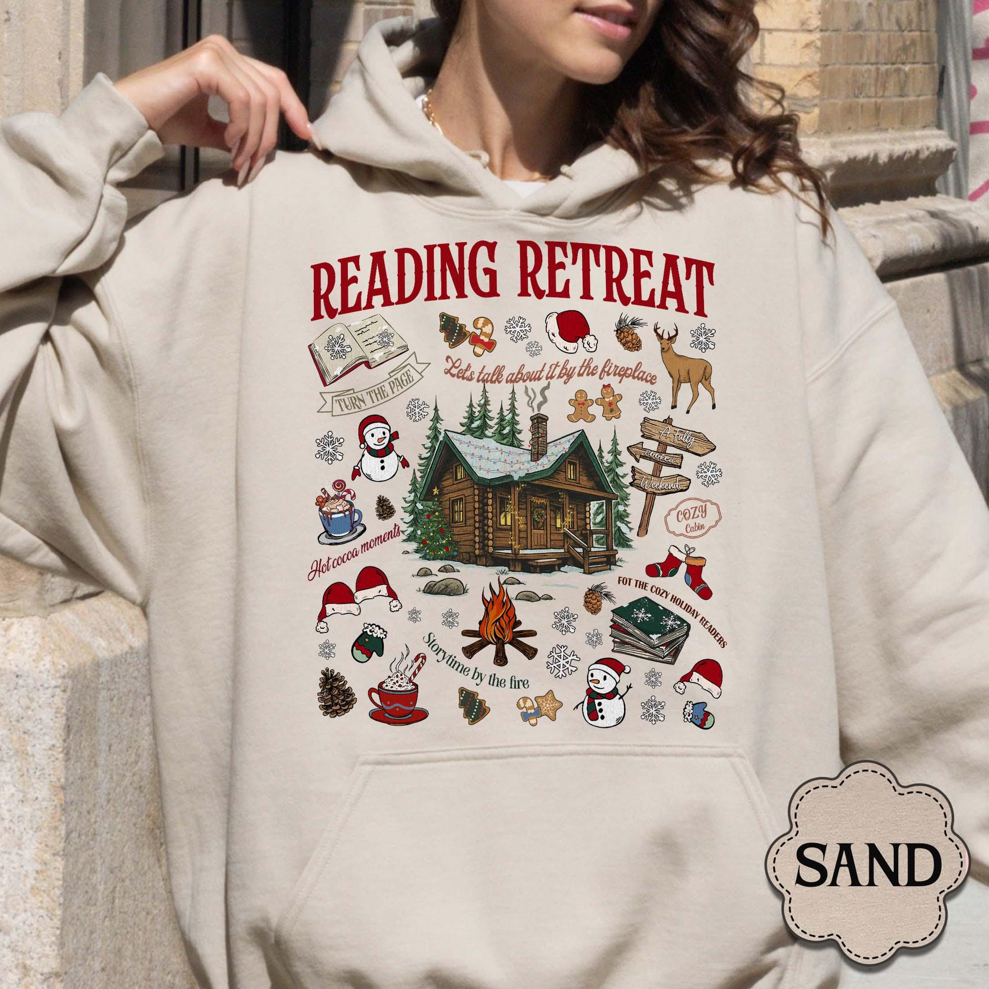 Cozy Reading Retreat Sweatshirt – Winter Bookish Christmas Reader Shirt