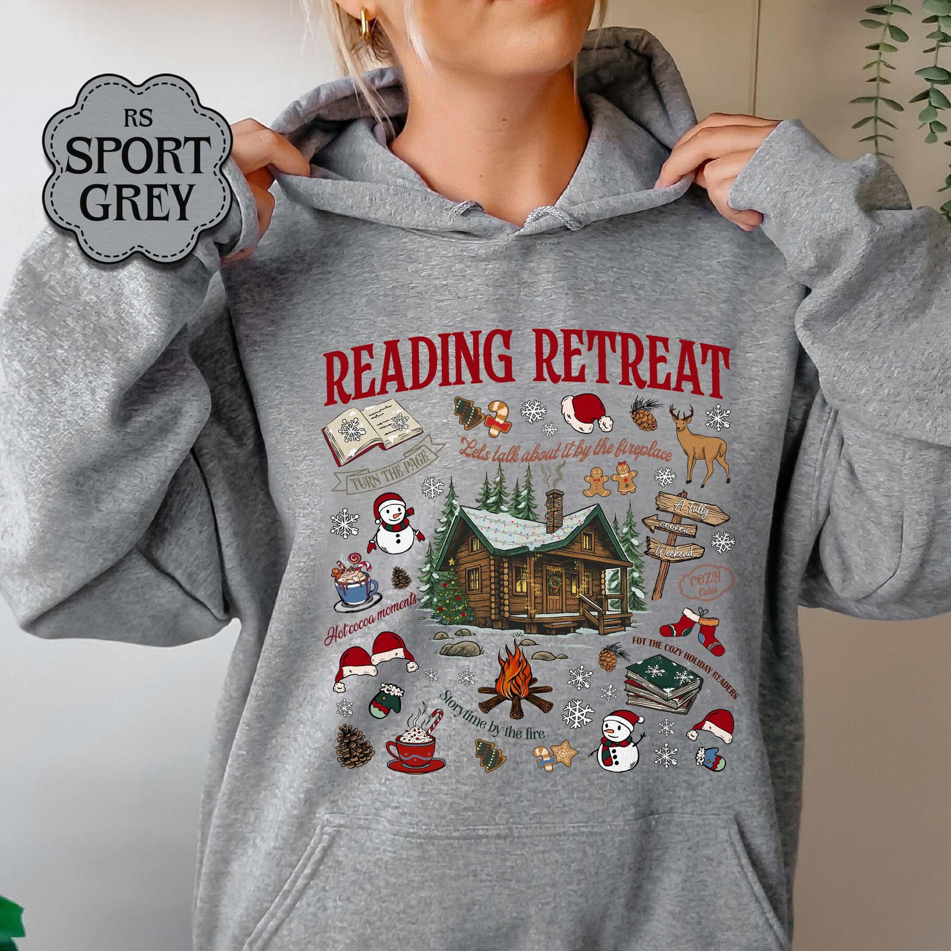 Cozy Reading Retreat Sweatshirt – Winter Bookish Christmas Reader Shirt