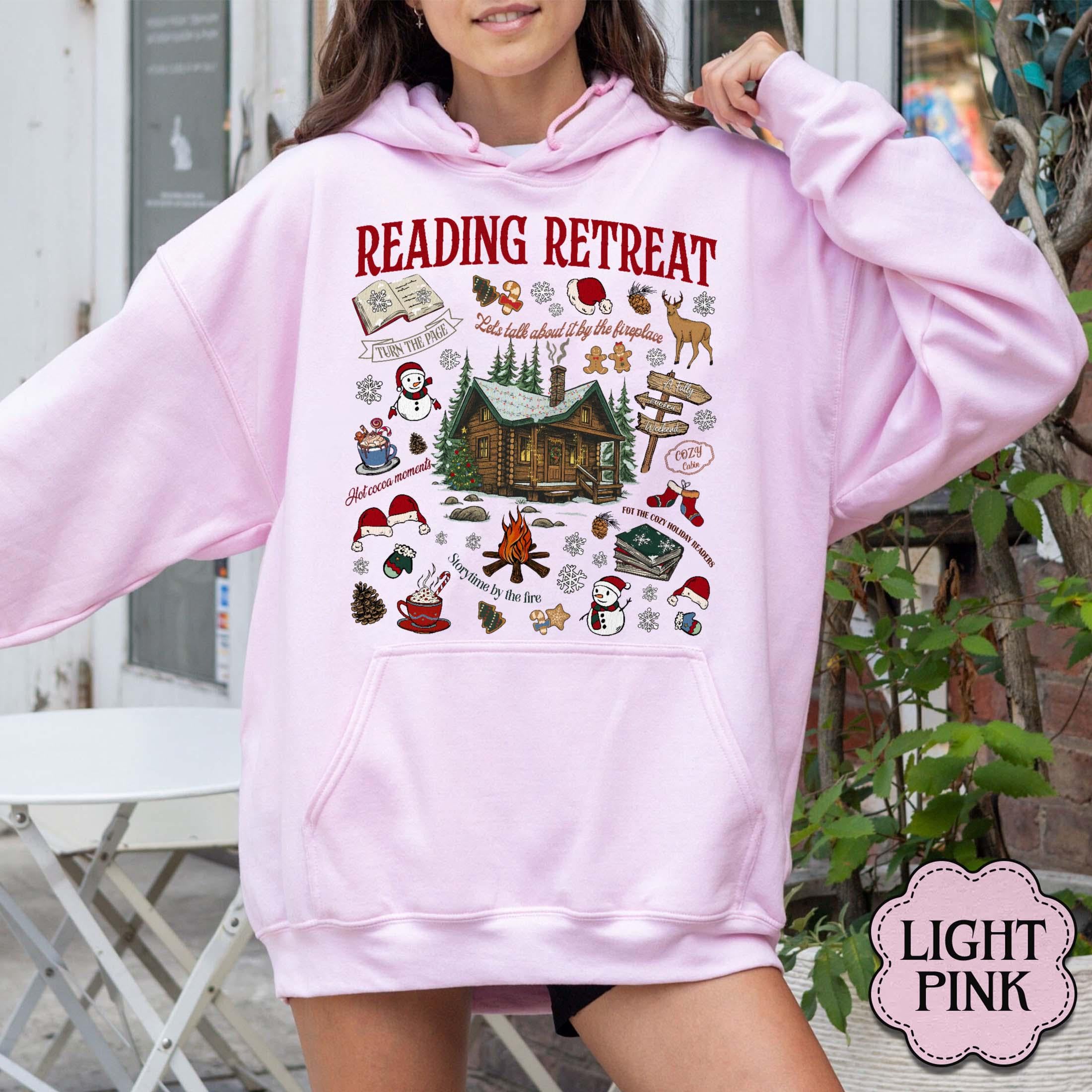 Cozy Reading Retreat Sweatshirt – Winter Bookish Christmas Reader Shirt