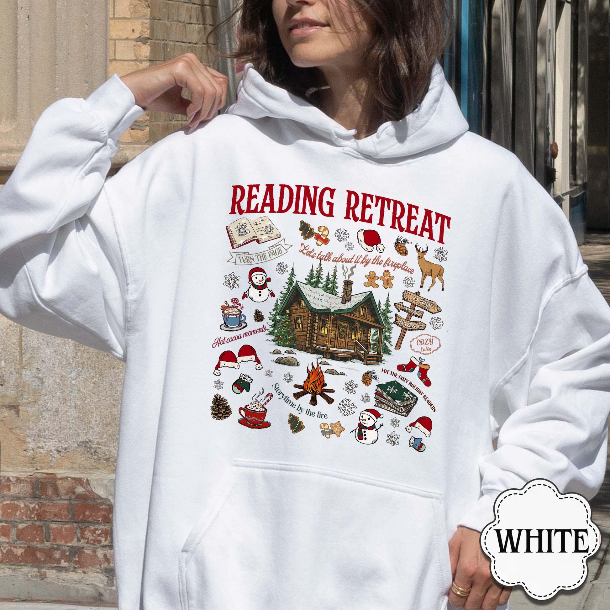 Cozy Reading Retreat Sweatshirt – Winter Bookish Christmas Reader Shirt