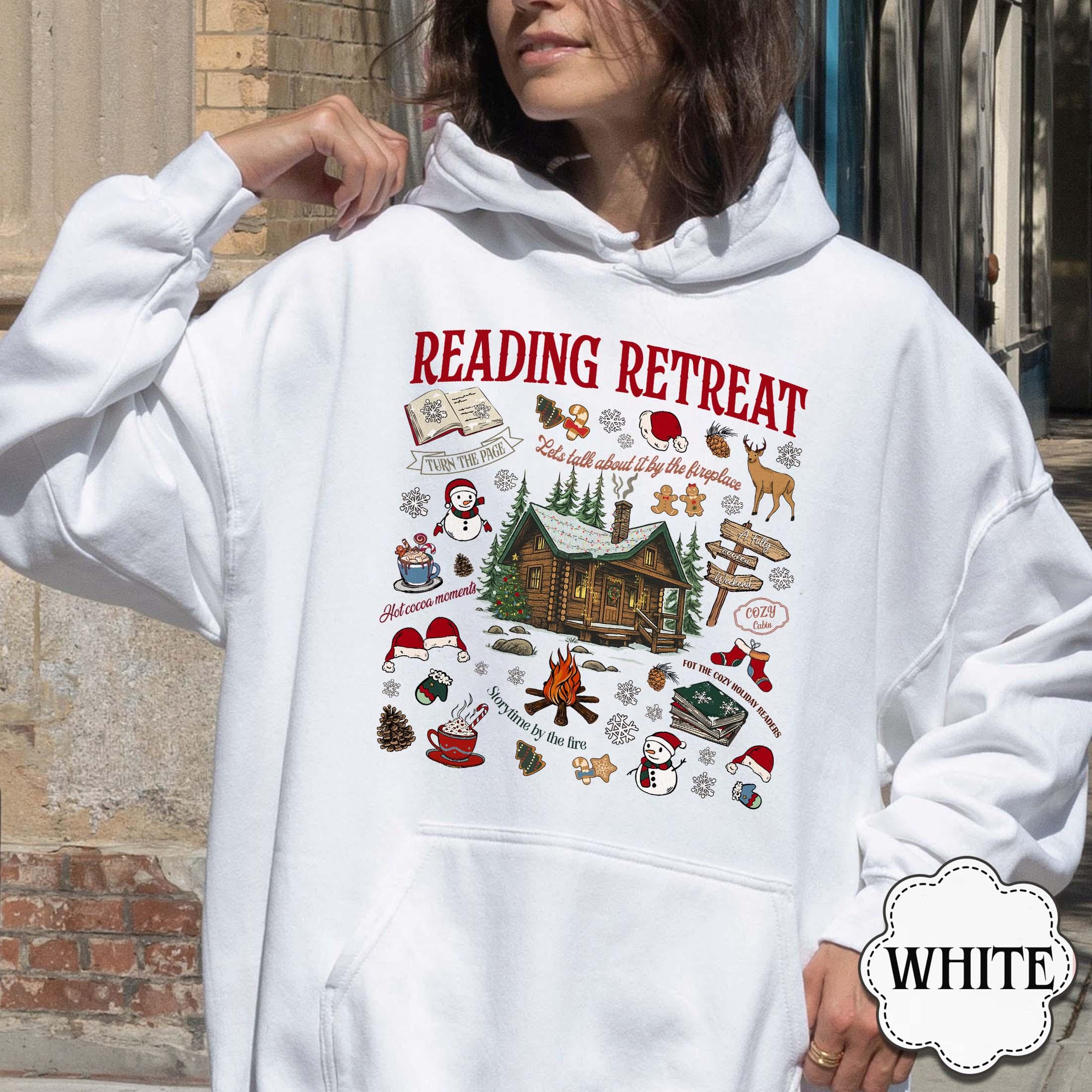 Cozy Reading Retreat Sweatshirt – Winter Bookish Christmas Reader Shirt