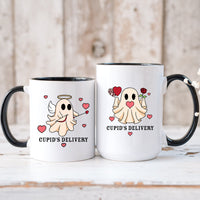 Cupid & Gift Ghost Matching Mugs For Couples