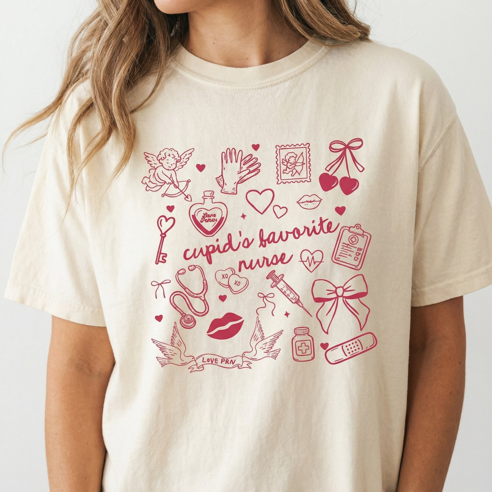 Cupid’s Favorite Nurse Valentine’s Day T-Shirt – RN Nursing Gift Tee