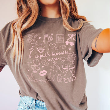 Cupid’s Favorite Nurse Valentine’s Day T-Shirt – RN Nursing Gift Tee