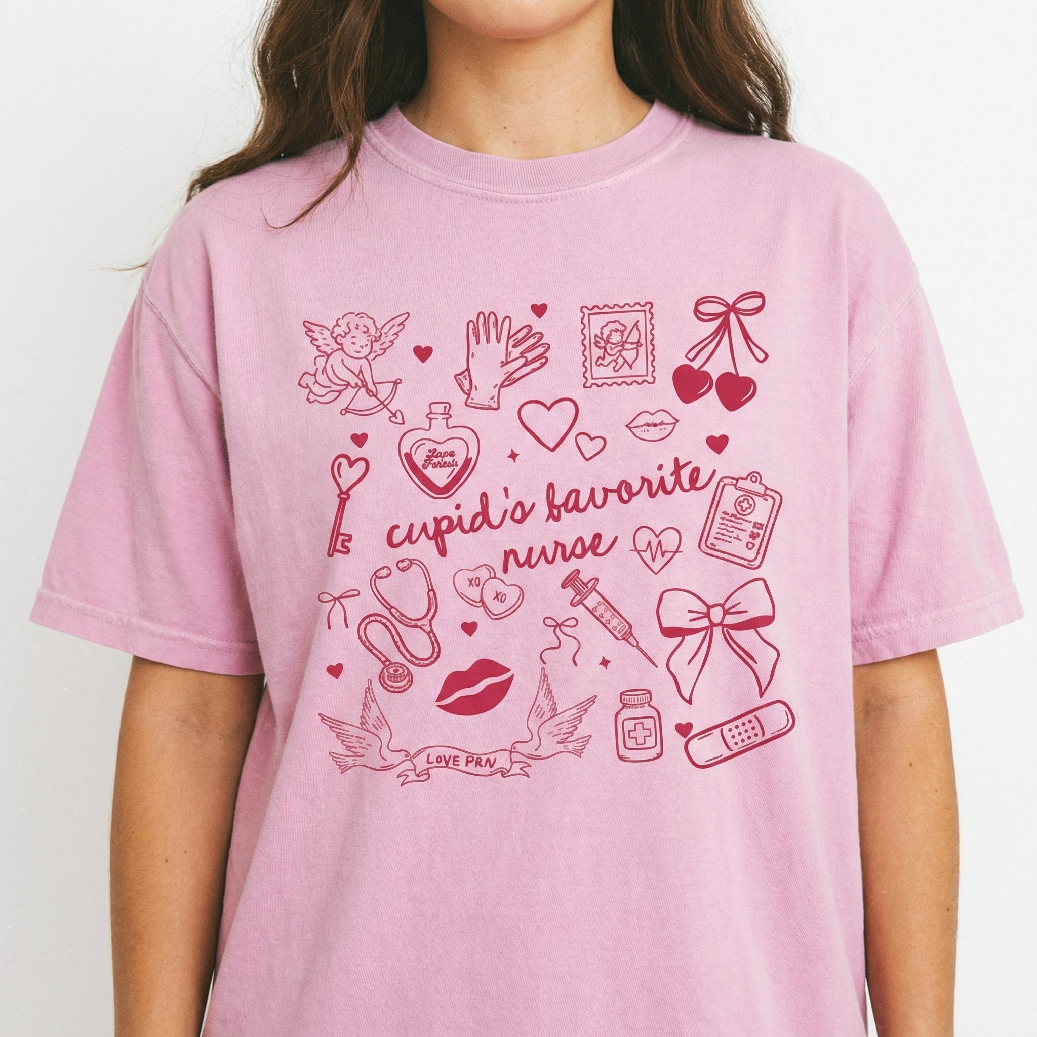Cupid’s Favorite Nurse Valentine’s Day T-Shirt – RN Nursing Gift Tee