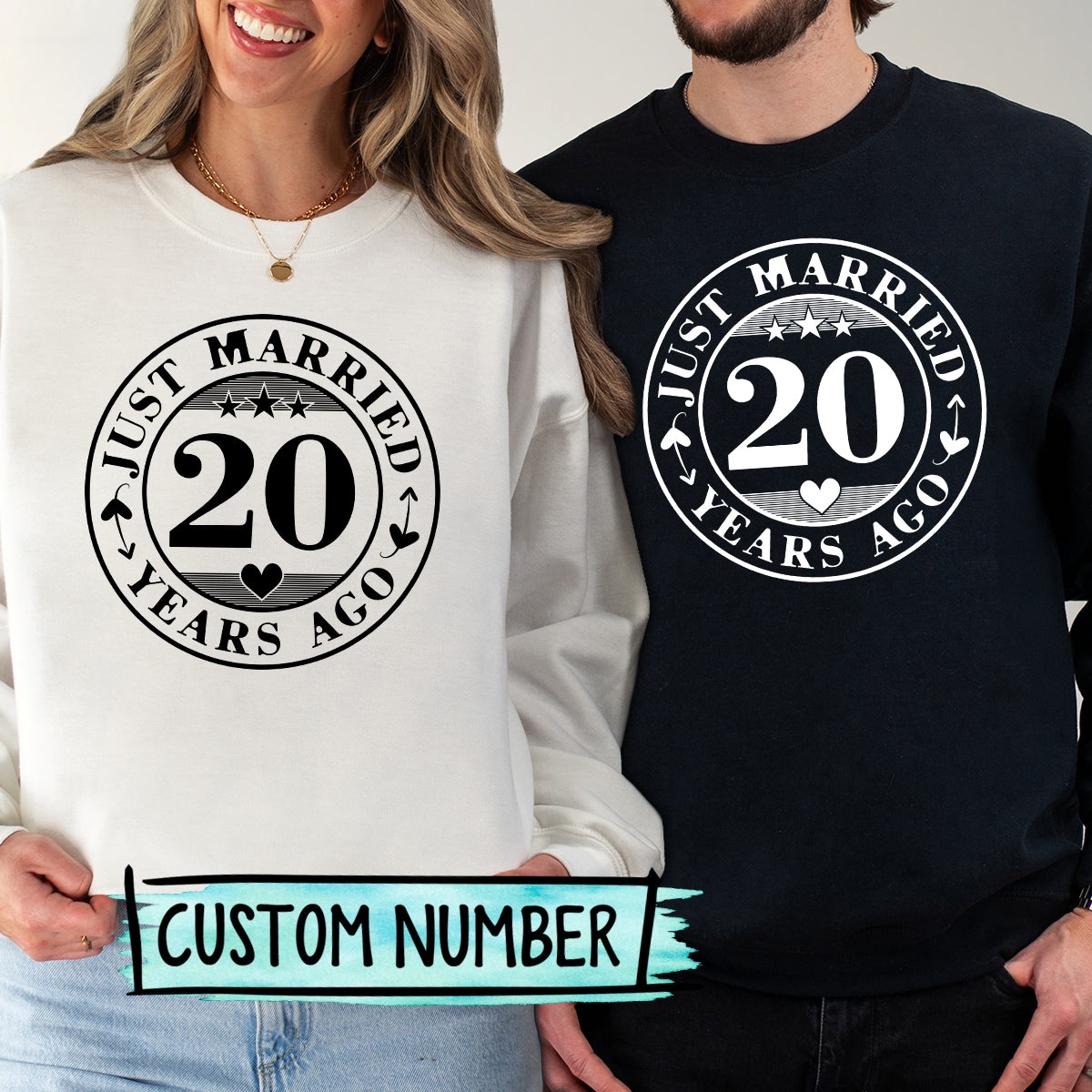 Custom Anniversary Just Married Matching Hoodies For Couples