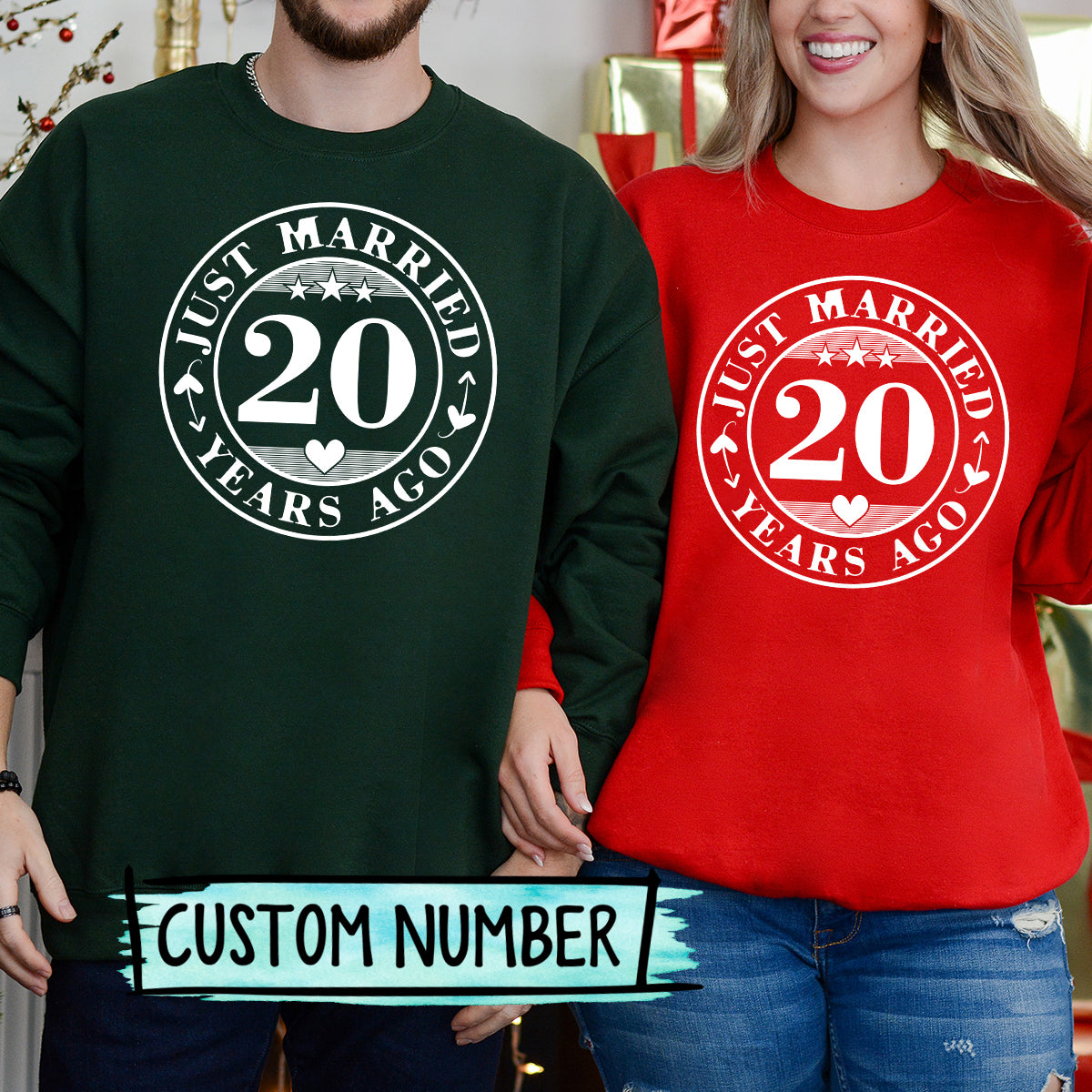 Custom Anniversary Just Married Matching Hoodies For Couples