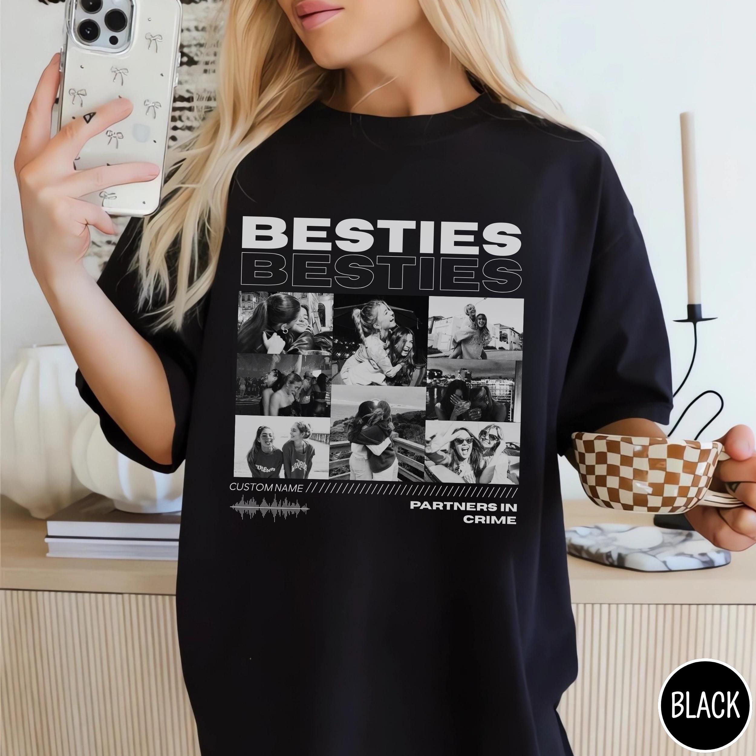 Custom Besties Photo Shirt – Personalized 90s Vintage Bootleg BFF Tee