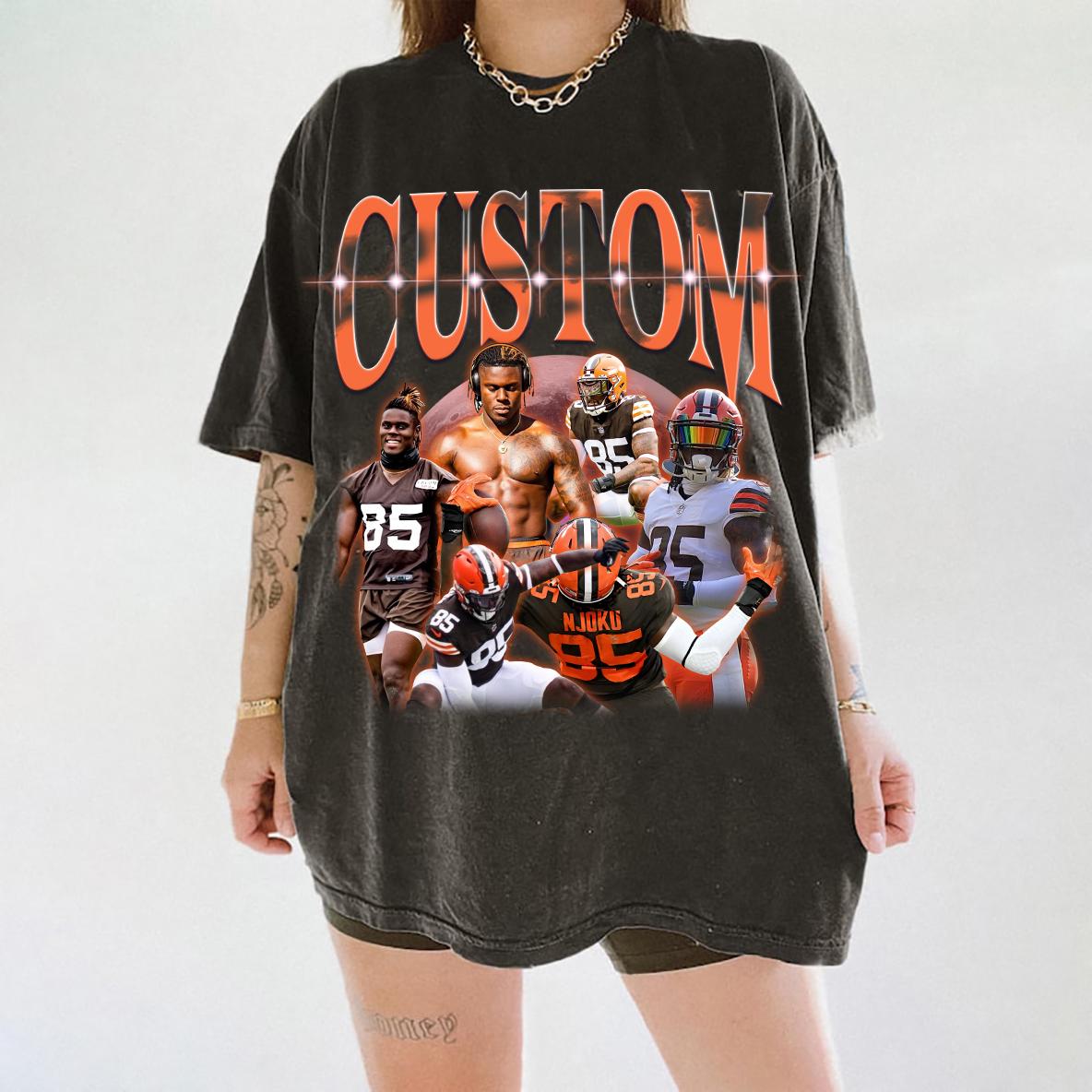 Custom Bootleg Sports Shirt – Vintage Rap Tee Style Personalized Football, Baseball & Basketball T-Shirt