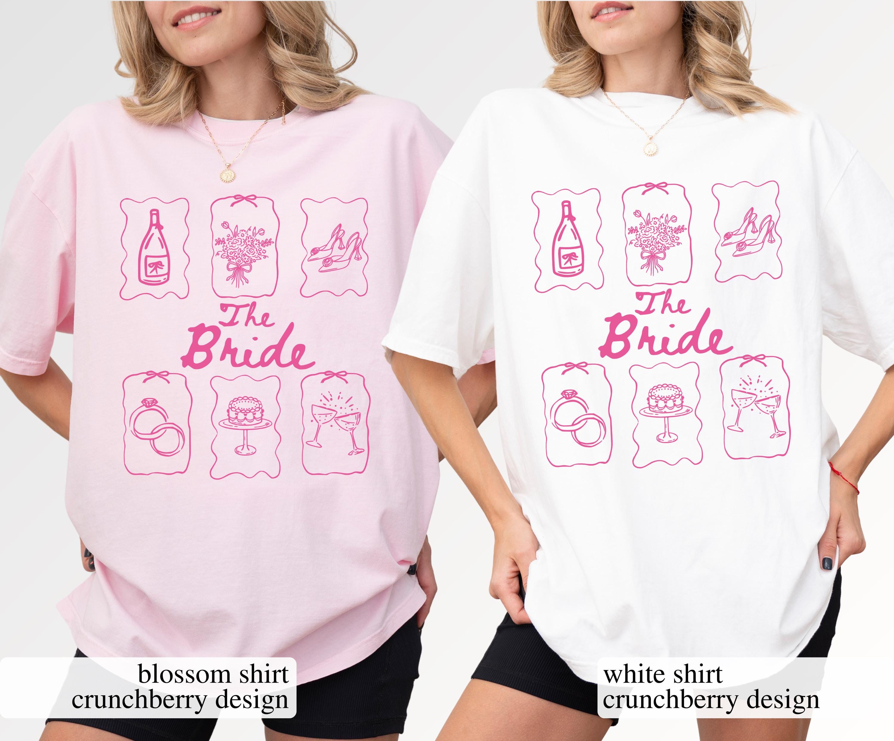 Custom Bridal Party Graphic T-Shirts - Personalized Bridesmaid Getting Ready Tee
