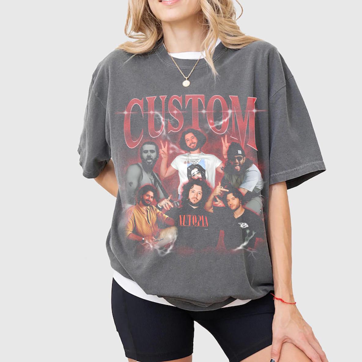 Custom Girlfriend Shirt – Boyfriend Shirt With Girlfriend Face, Personalized Photo Wife Tee, Bootleg Birthday Gift