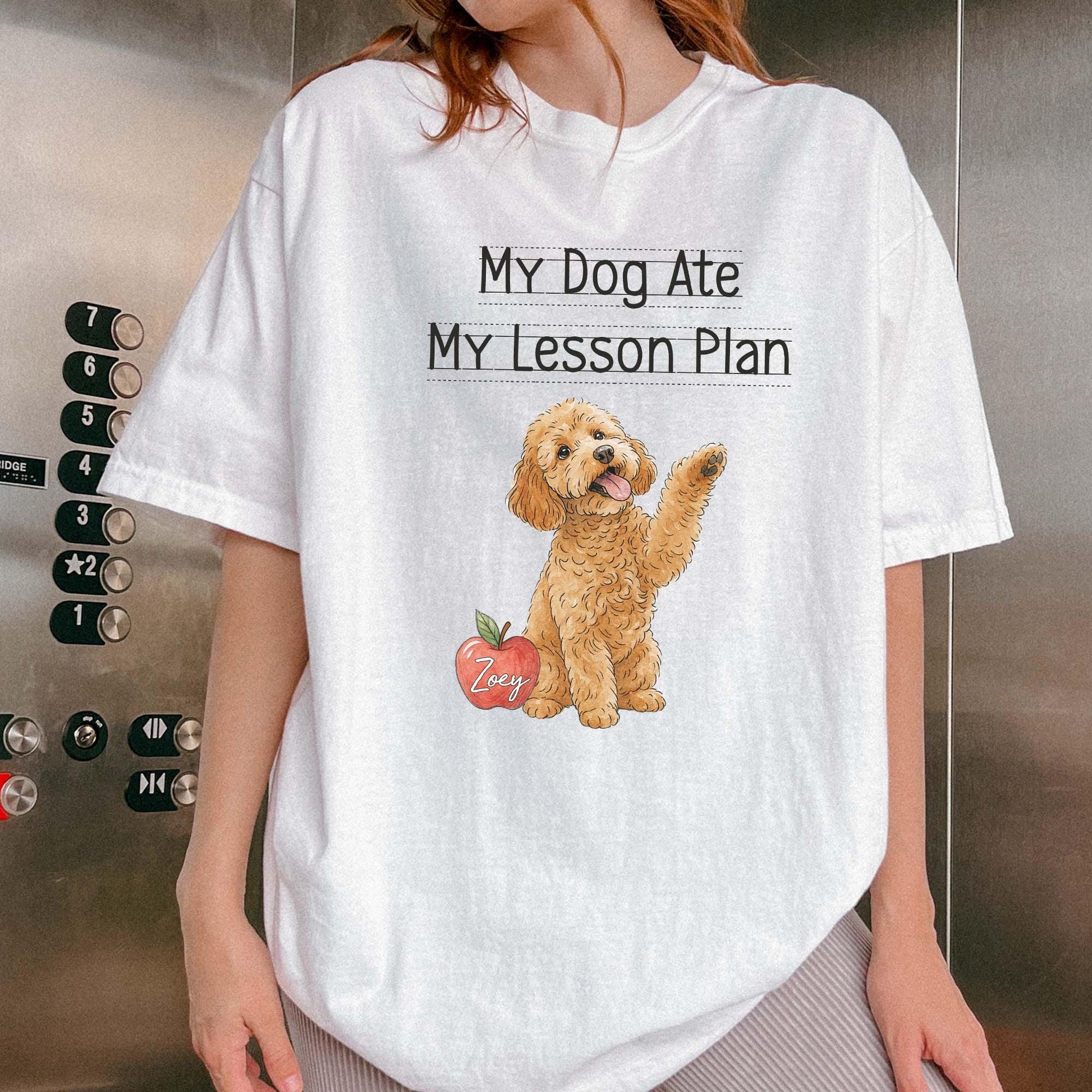 Custom Dog Teacher Shirt, Personalized Dog Photo Tee, Back to School Gift for Teachers & Dog Lovers