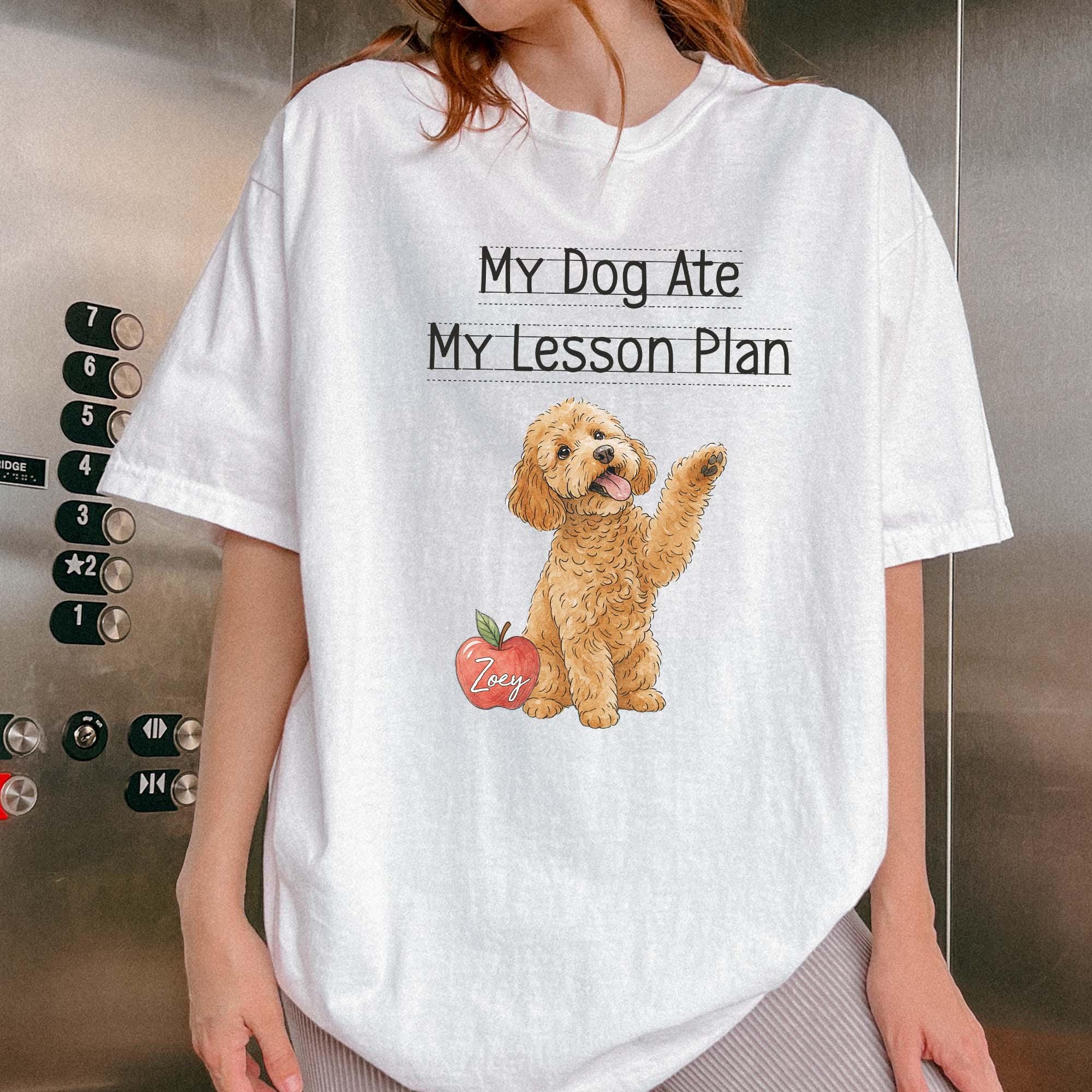 Custom Dog Teacher Shirt, Personalized Dog Photo Tee, Back to School Gift for Teachers & Dog Lovers