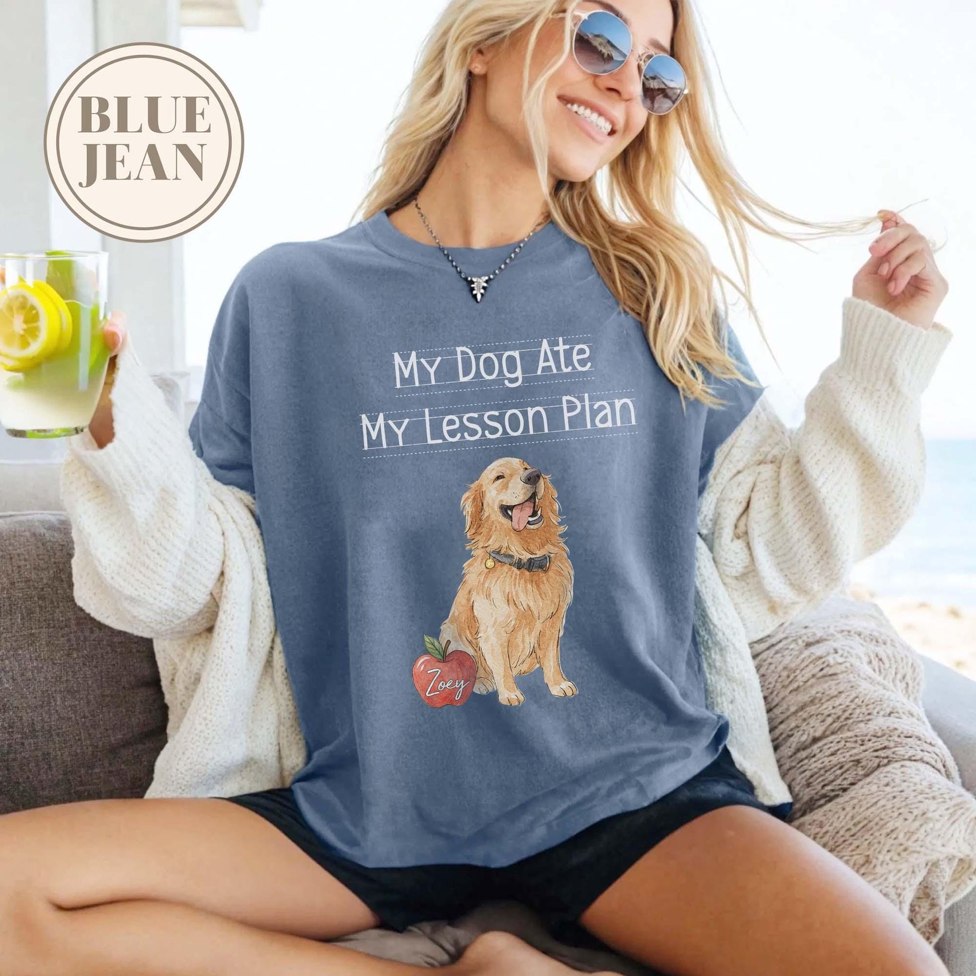 Custom Dog Teacher Shirt, Personalized Dog Photo Tee, Back to School Gift for Teachers & Dog Lovers