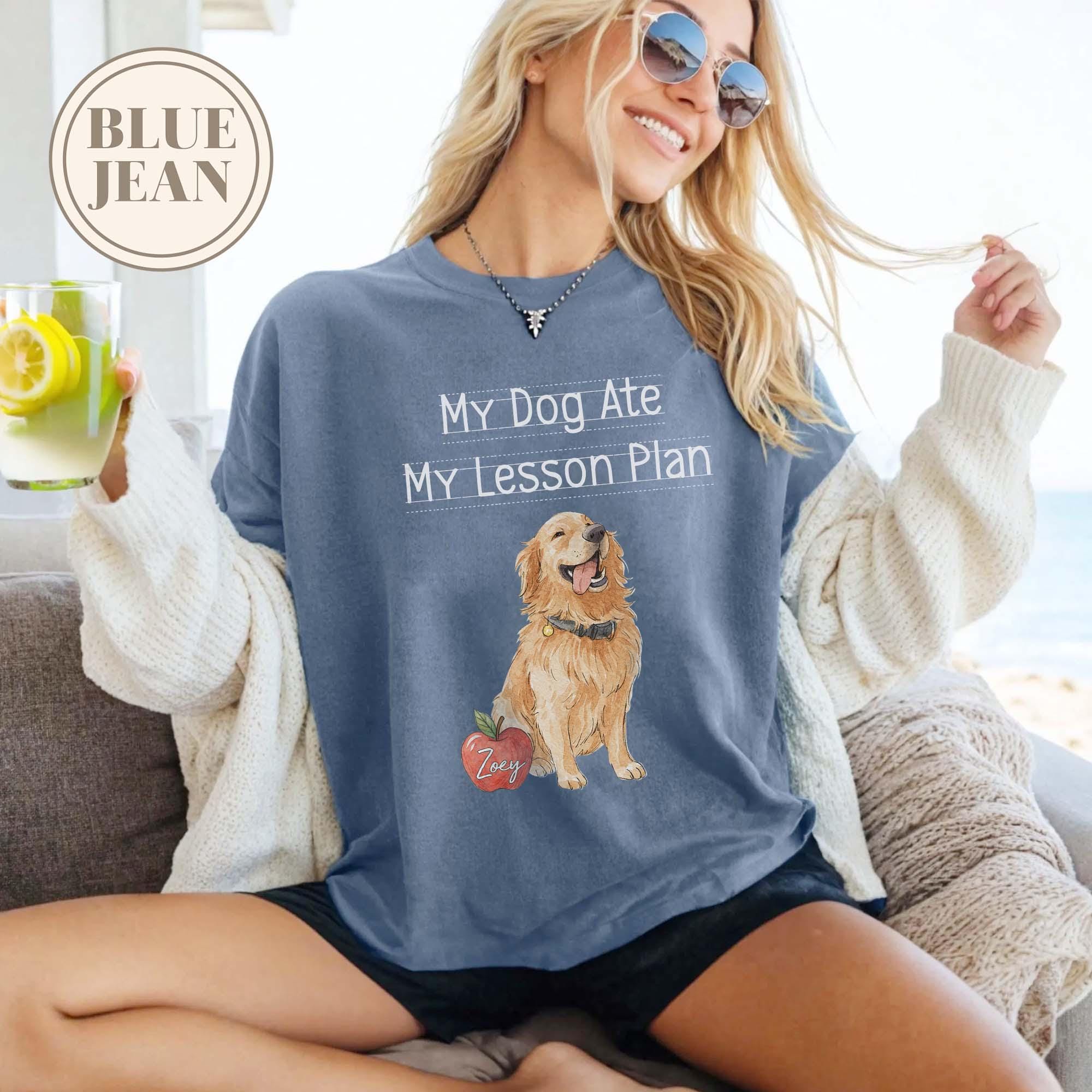 Custom Dog Teacher Shirt, Personalized Dog Photo Tee, Back to School Gift for Teachers & Dog Lovers