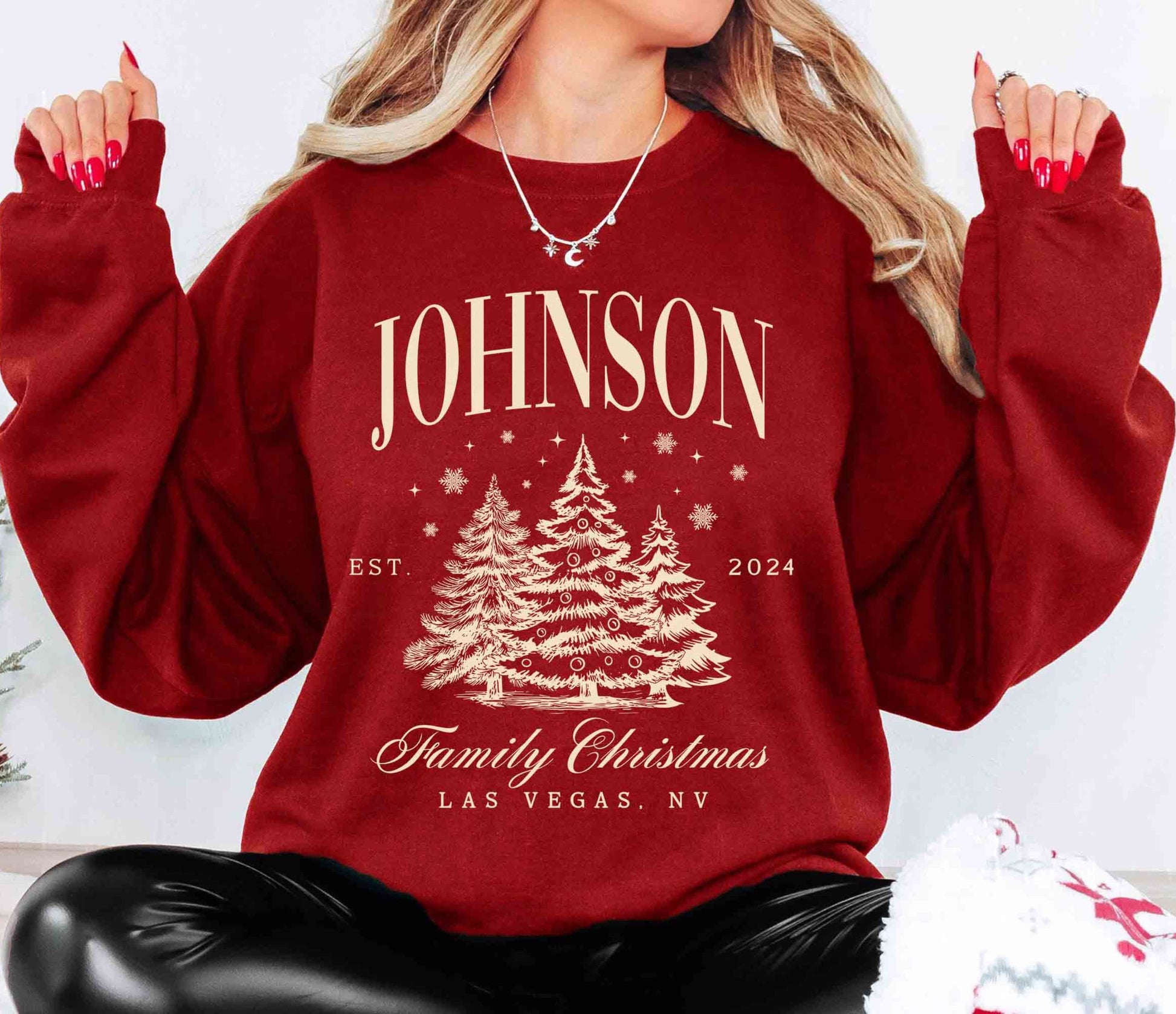 Custom Family Christmas Shirts – Personalized Name Matching Holiday T-Shirts