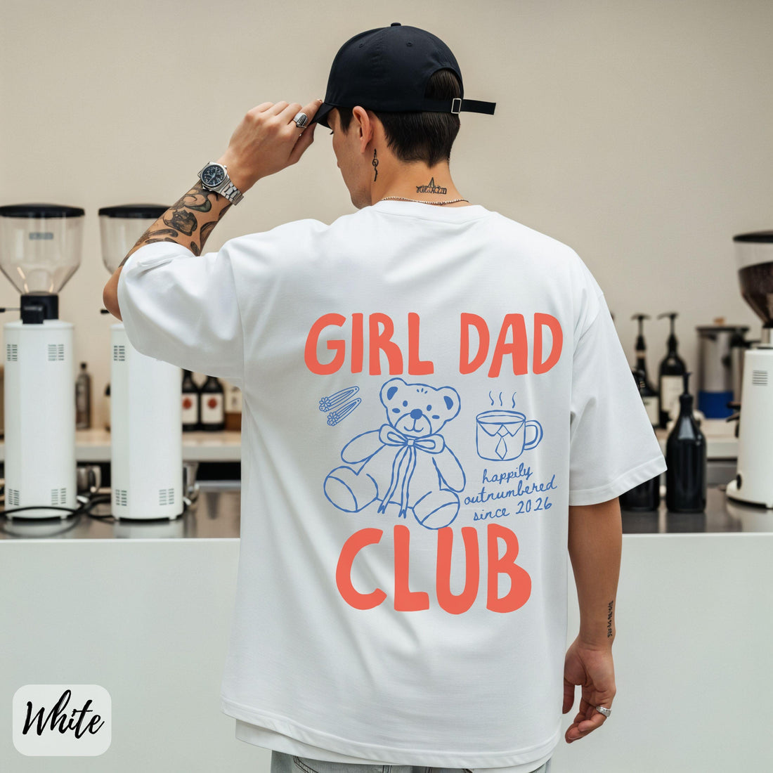 Custom Girl Dad Club T-Shirt – Personalized New Dad Gift Tee