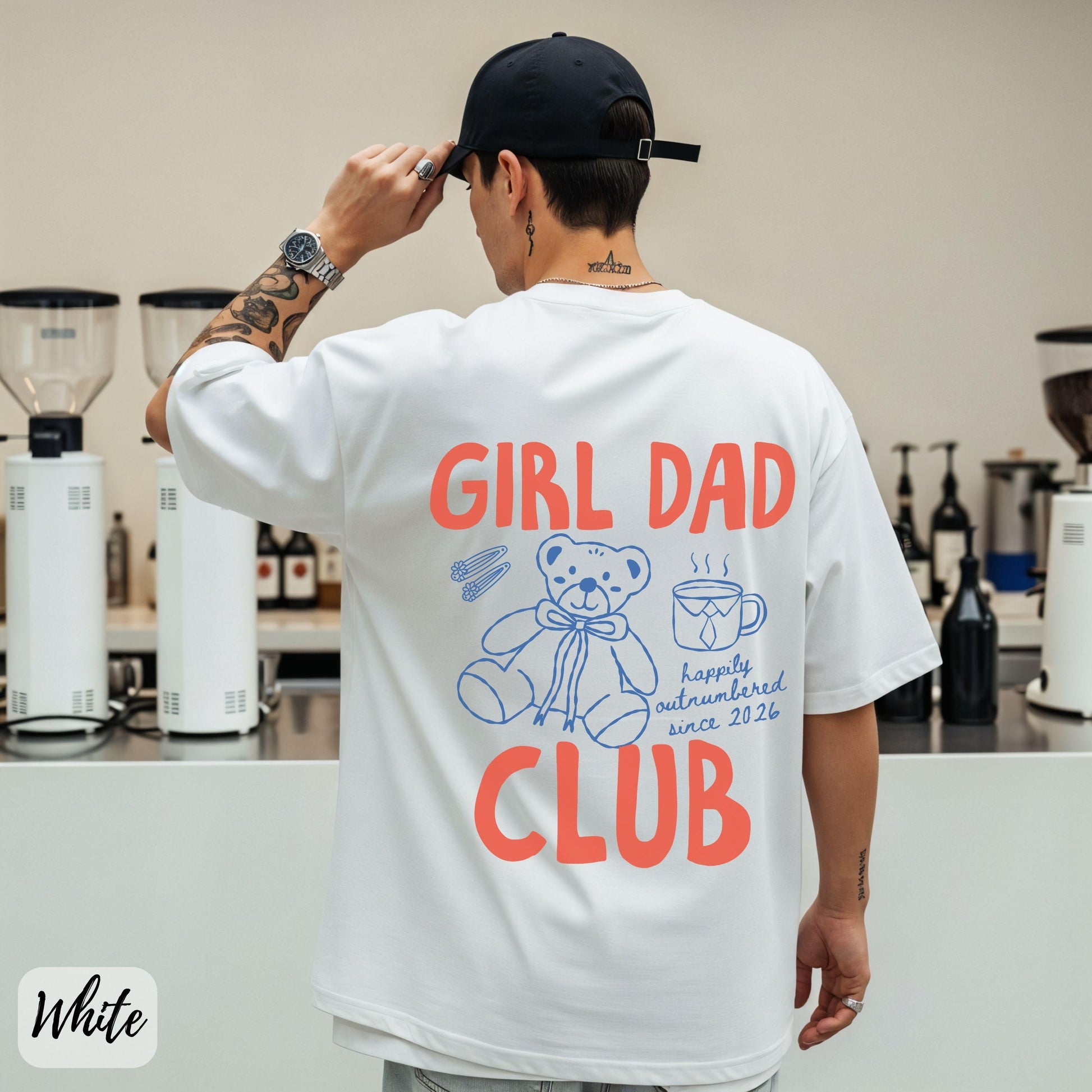 Custom Girl Dad Club T-Shirt – Personalized New Dad Gift Tee