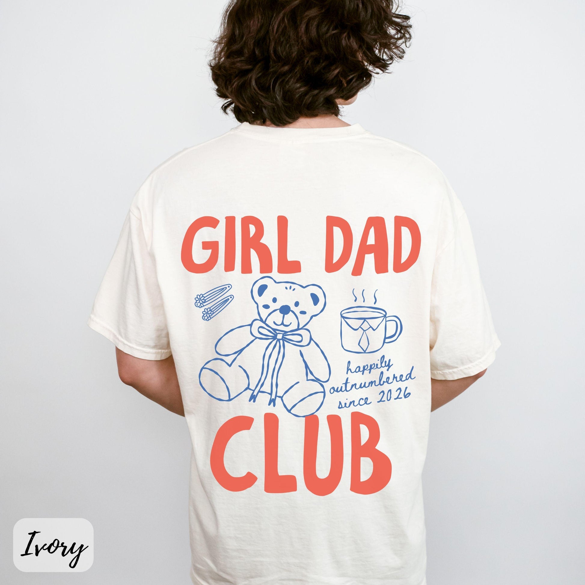 Custom Girl Dad Club T-Shirt – Personalized New Dad Gift Tee