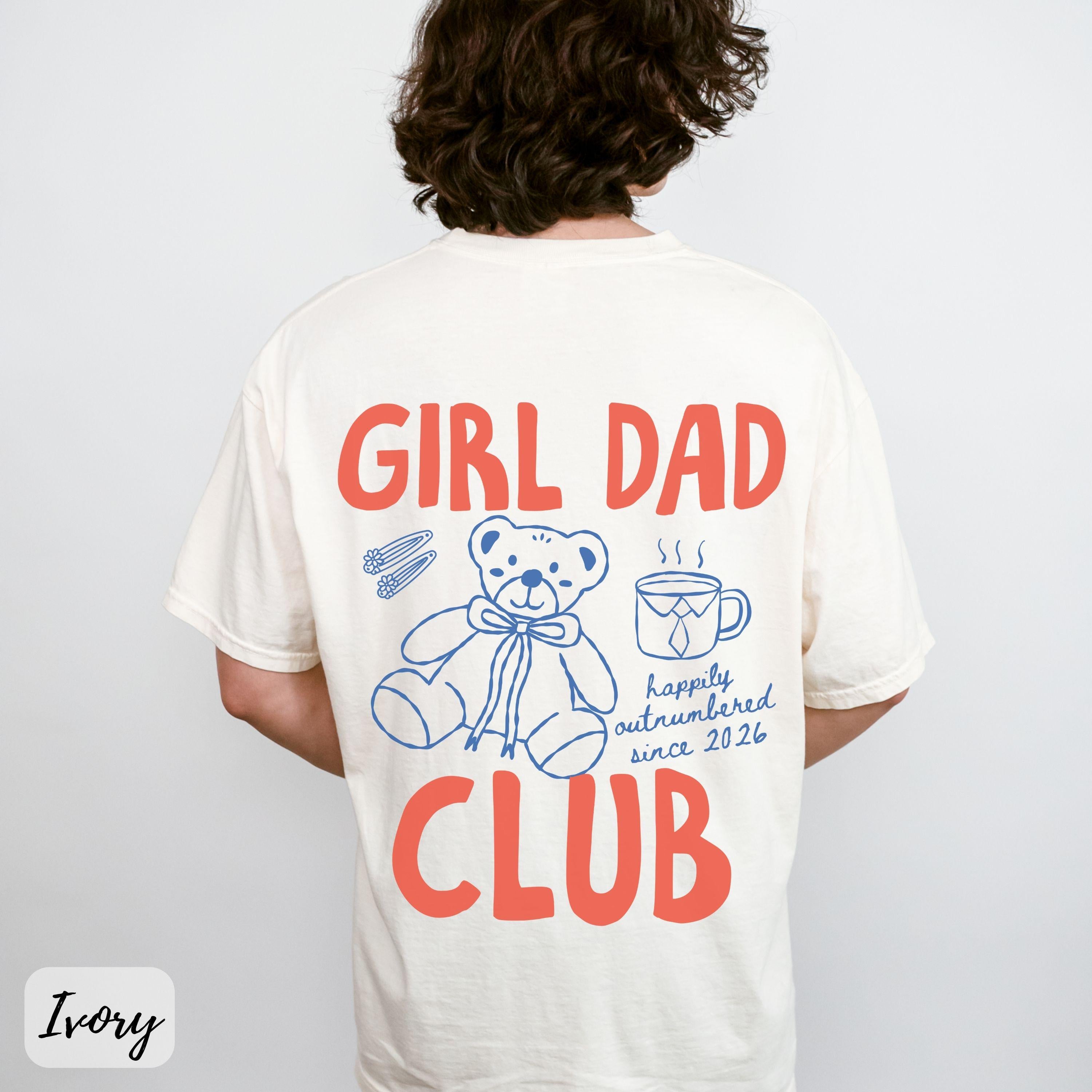 Custom Girl Dad Club T-Shirt – Personalized New Dad Gift Tee