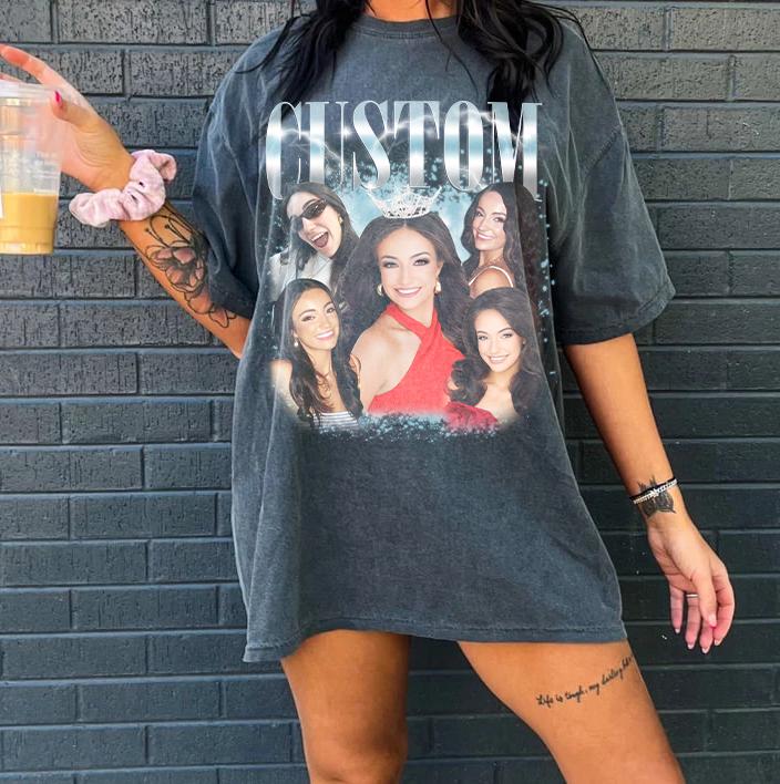 Custom Girlfriend T-Shirt – Personalized Shirt With Girlfriend Face, Custom Mom Dad Photo Tee, Custom Picture Wife Husband Shirt
