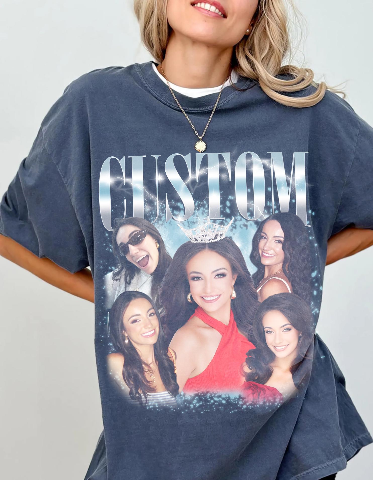 Custom Girlfriend T-Shirt – Personalized Shirt With Girlfriend Face, Custom Mom Dad Photo Tee, Custom Picture Wife Husband Shirt