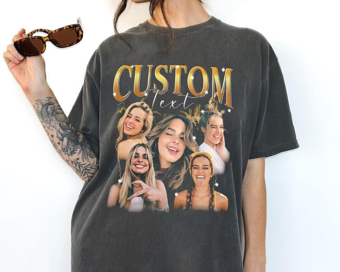 Custom Girlfriend Shirt – Personalized Bootleg Photo Tee, Wife or Bachelorette Gift
