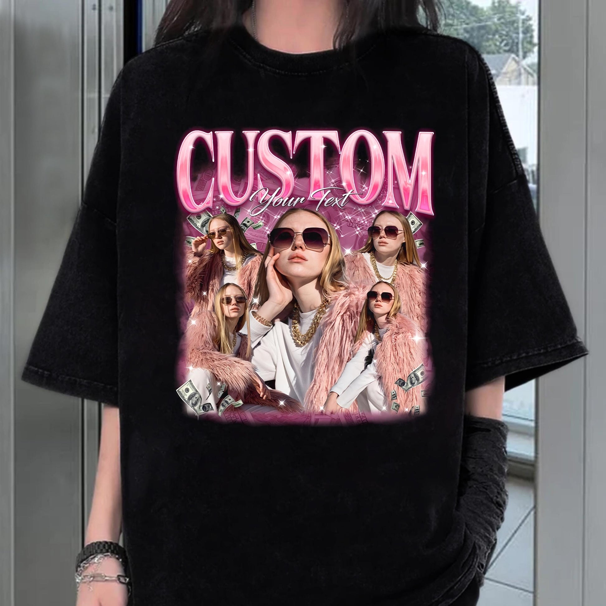 Custom Girlfriend Shirt – Personalized Bootleg Photo Tee, Wife or Bachelorette Gift