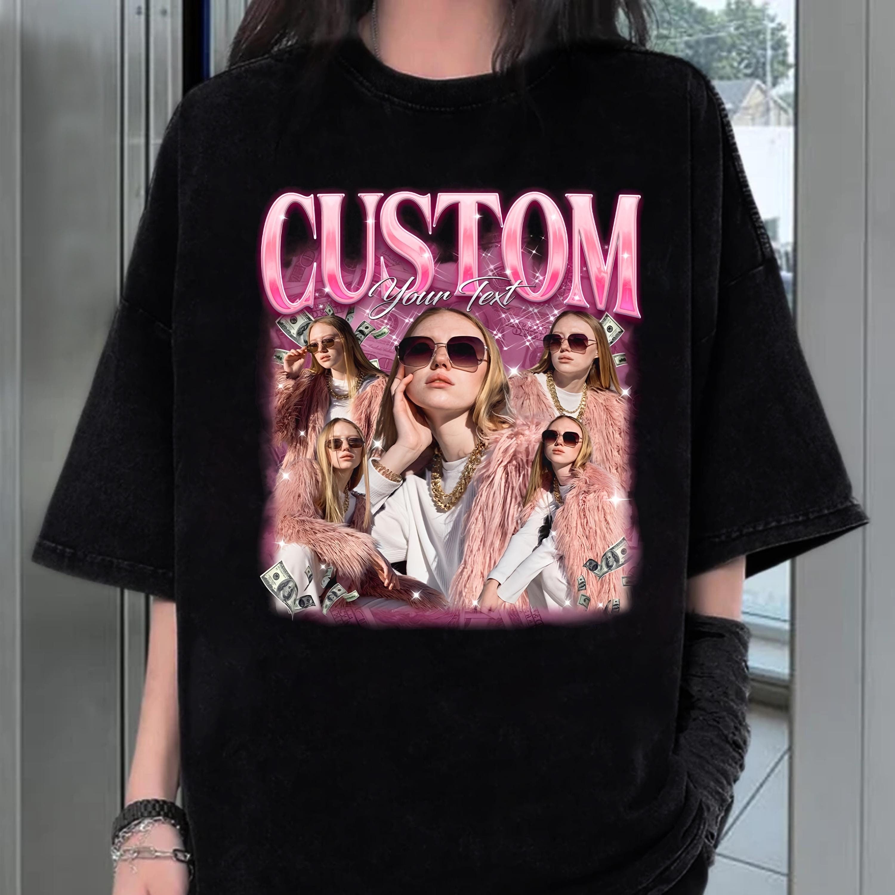 Custom Girlfriend Shirt – Personalized Bootleg Photo Tee, Wife or Bachelorette Gift