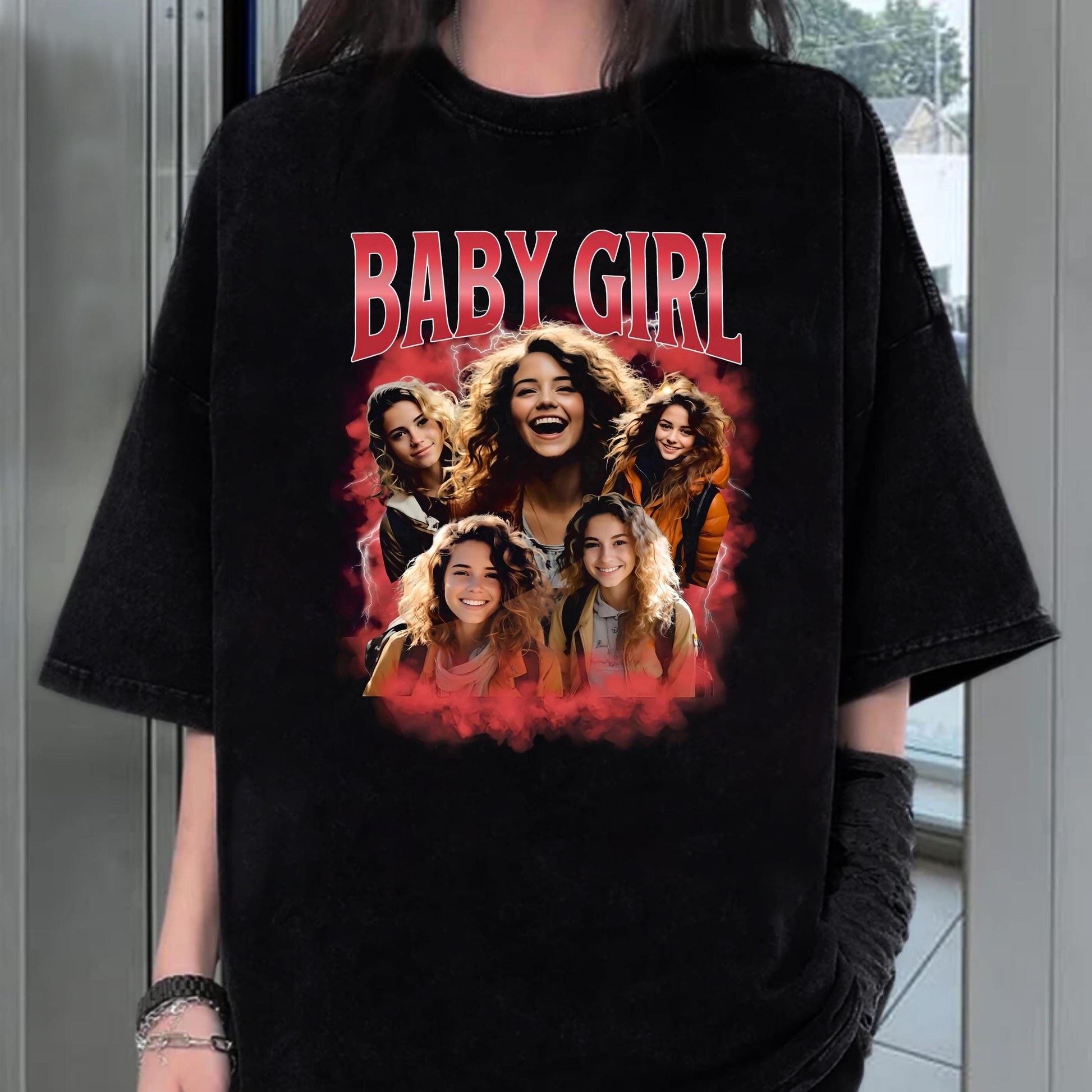 Custom Girlfriend Shirt – Personalized Bootleg Photo Tee, Wife or Bachelorette Gift