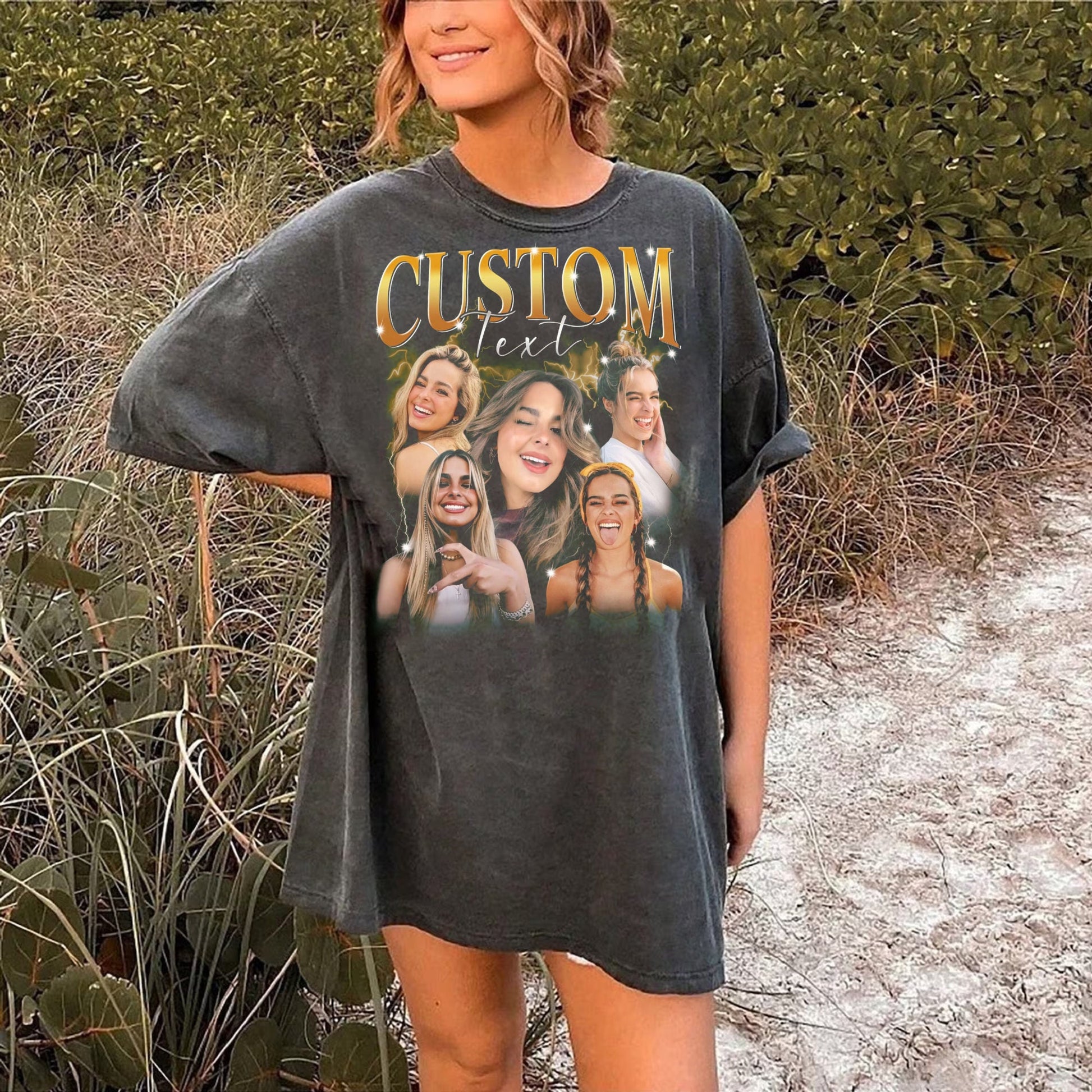 Custom Girlfriend Shirt – Personalized Bootleg Photo Tee, Wife or Bachelorette Gift