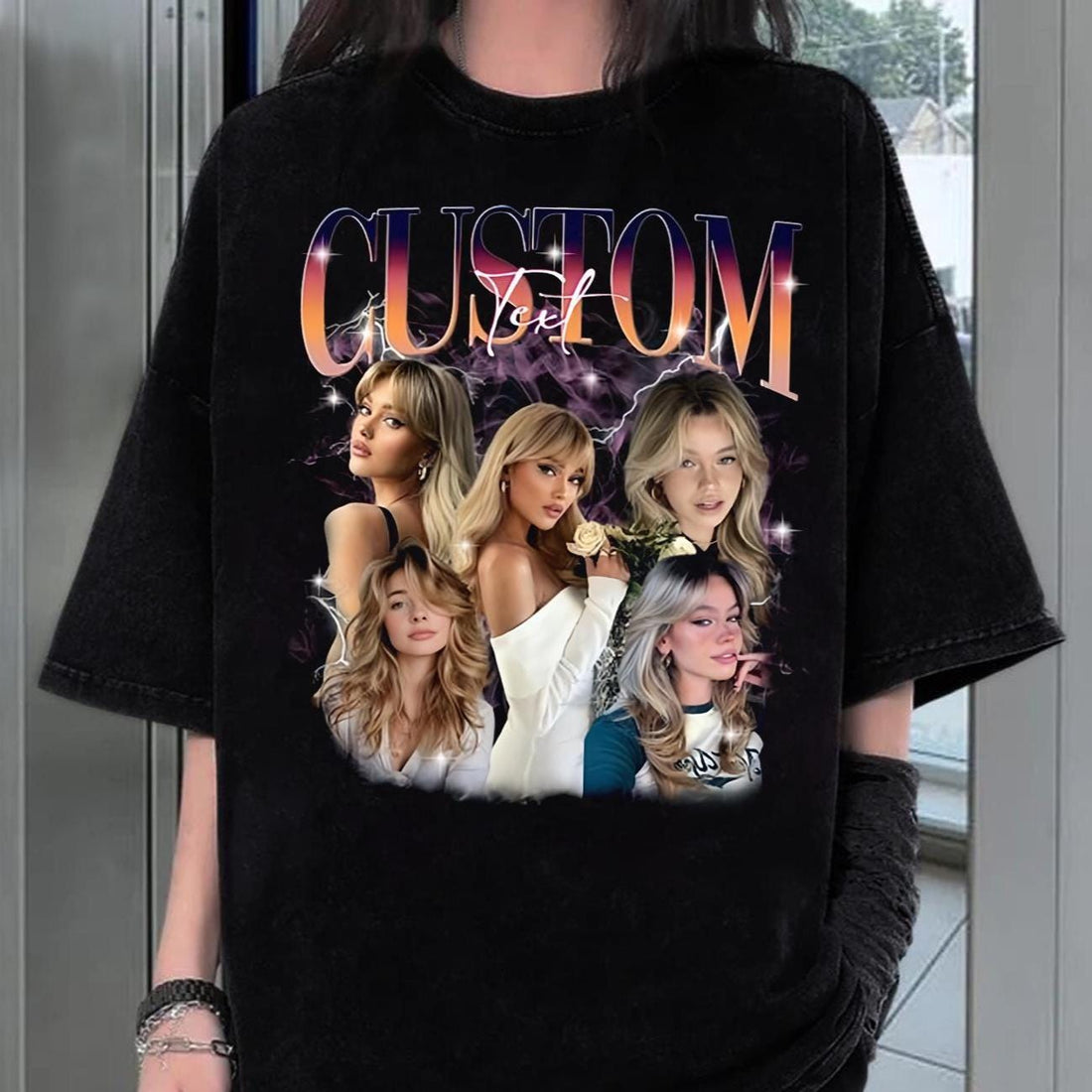 Custom Girlfriend Shirt – Personalized Bootleg Photo Tee, Birthday or Bachelorette Gift