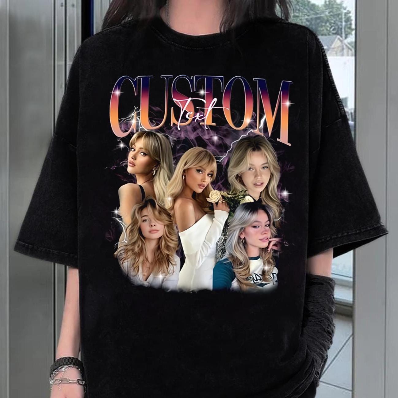 Custom Girlfriend Shirt – Personalized Bootleg Photo Tee, Birthday or Bachelorette Gift