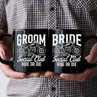 Custom Groom Bride Social Club Ride or Die Matching Mugs For Couples