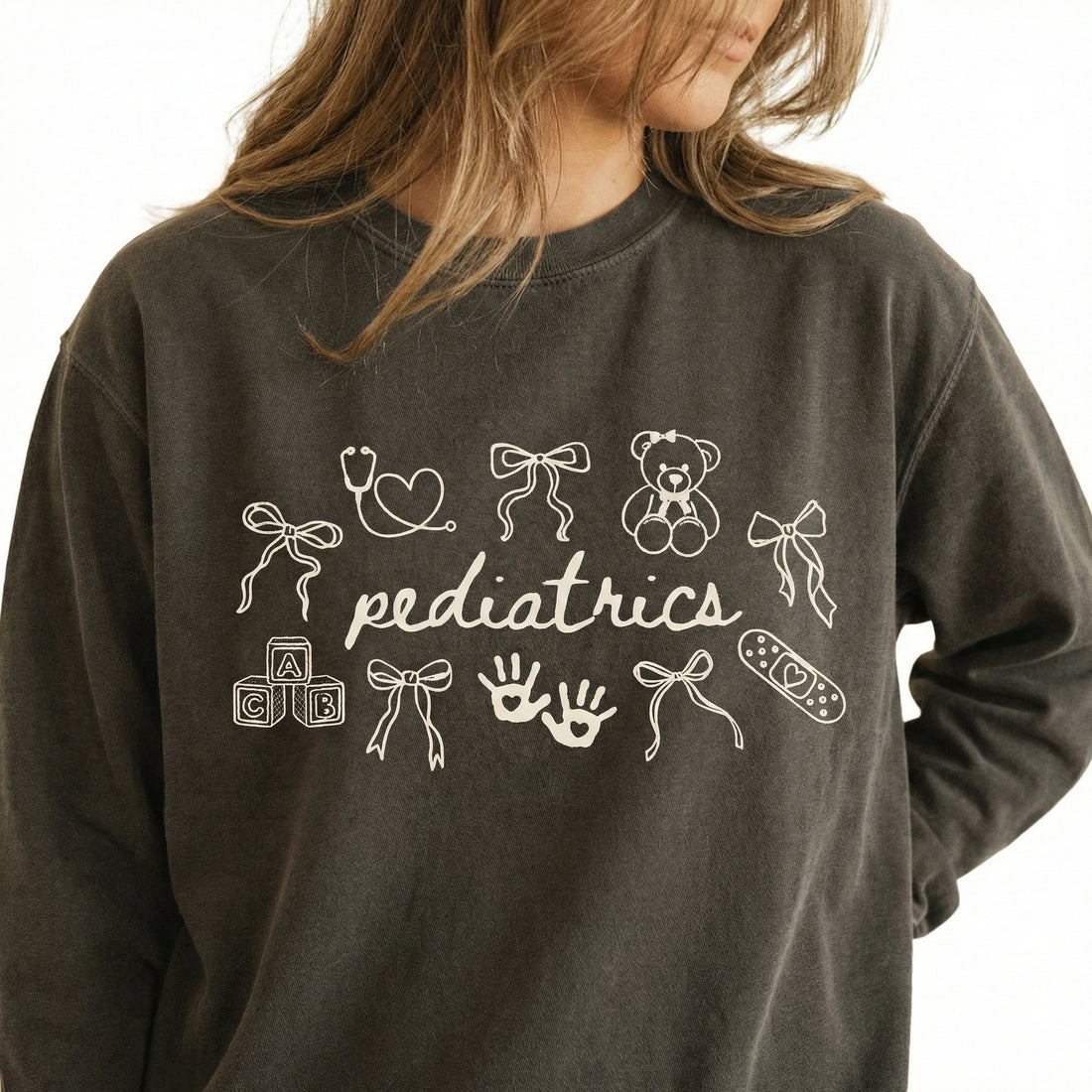 Custom Pediatric Nurse Shirt – Coquette Bow Graphic Tee – PEDS Nurse Gift